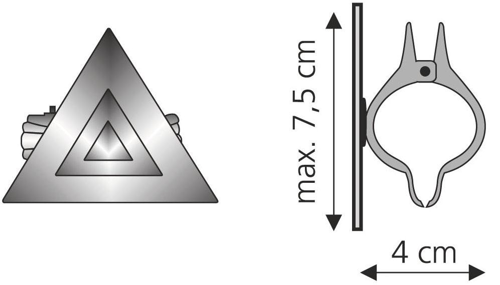 Liedeco Dekoklammer »Grafik«, (Packung, 2 St.), für Gardinen, Vorhänge