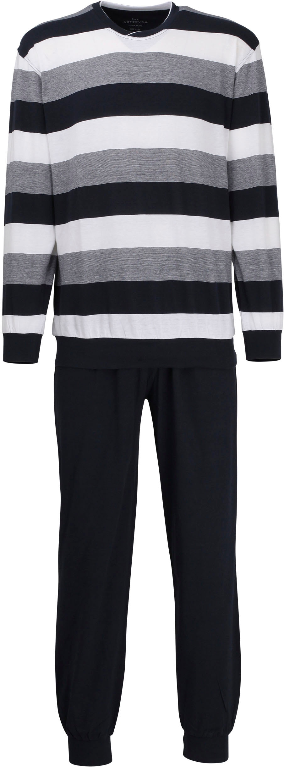 GÖTZBURG Pyjama »Upper East«, (2 tlg.), mit breitem Streifen-Design