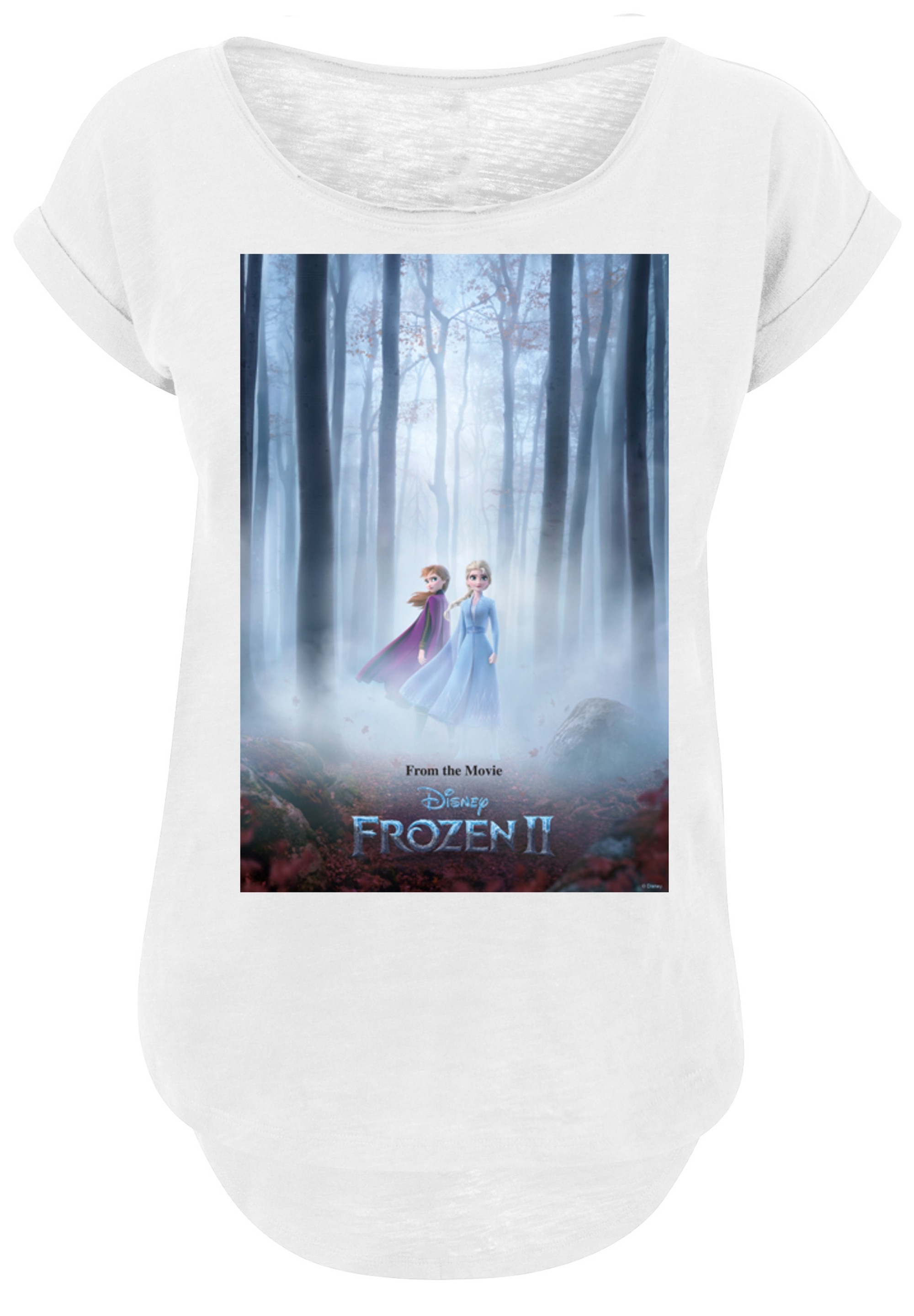 F4NT4STIC T-Shirt »Disney Frozen 2 Movie Film«, Damen,Premium Merch,Lang,Longshirt,Bedruckt