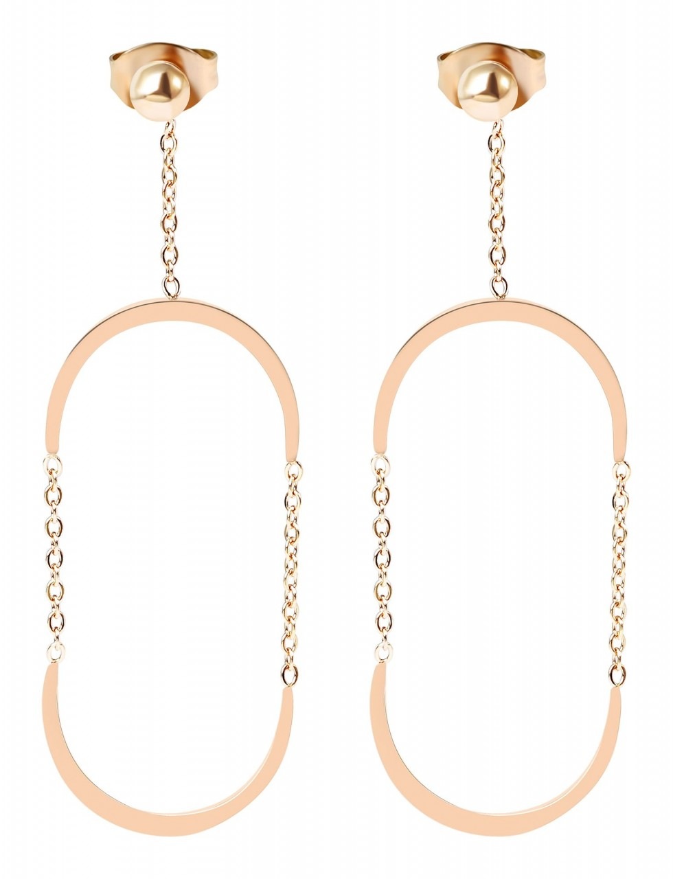 Adelia´s Paar Ohrhänger »Damen Ohrstecker aus poliertem Edelstahl«