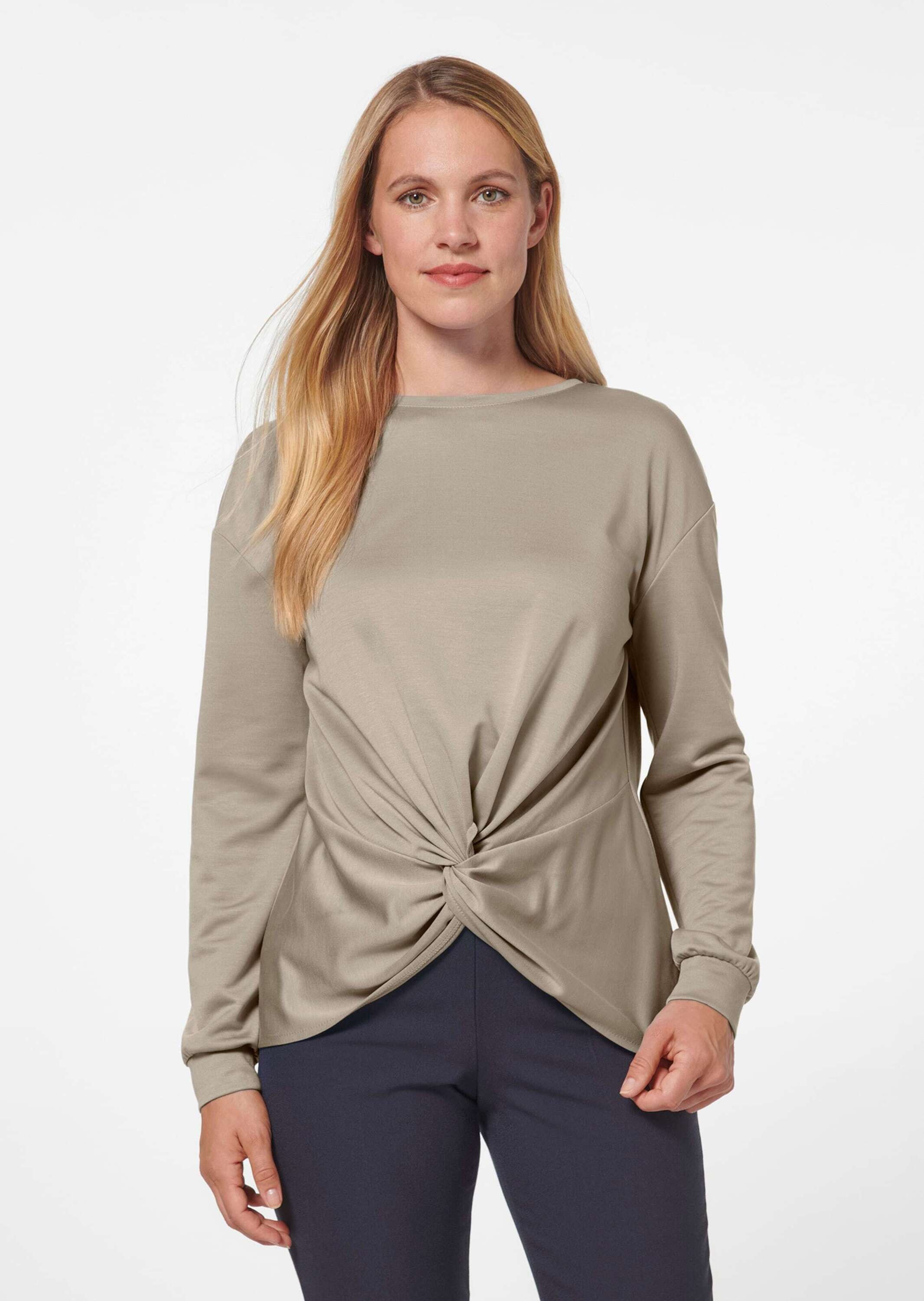 MADELEINE Langarmshirt »Sweatshirt Sweatshirt mit Knoten-Drapierung«