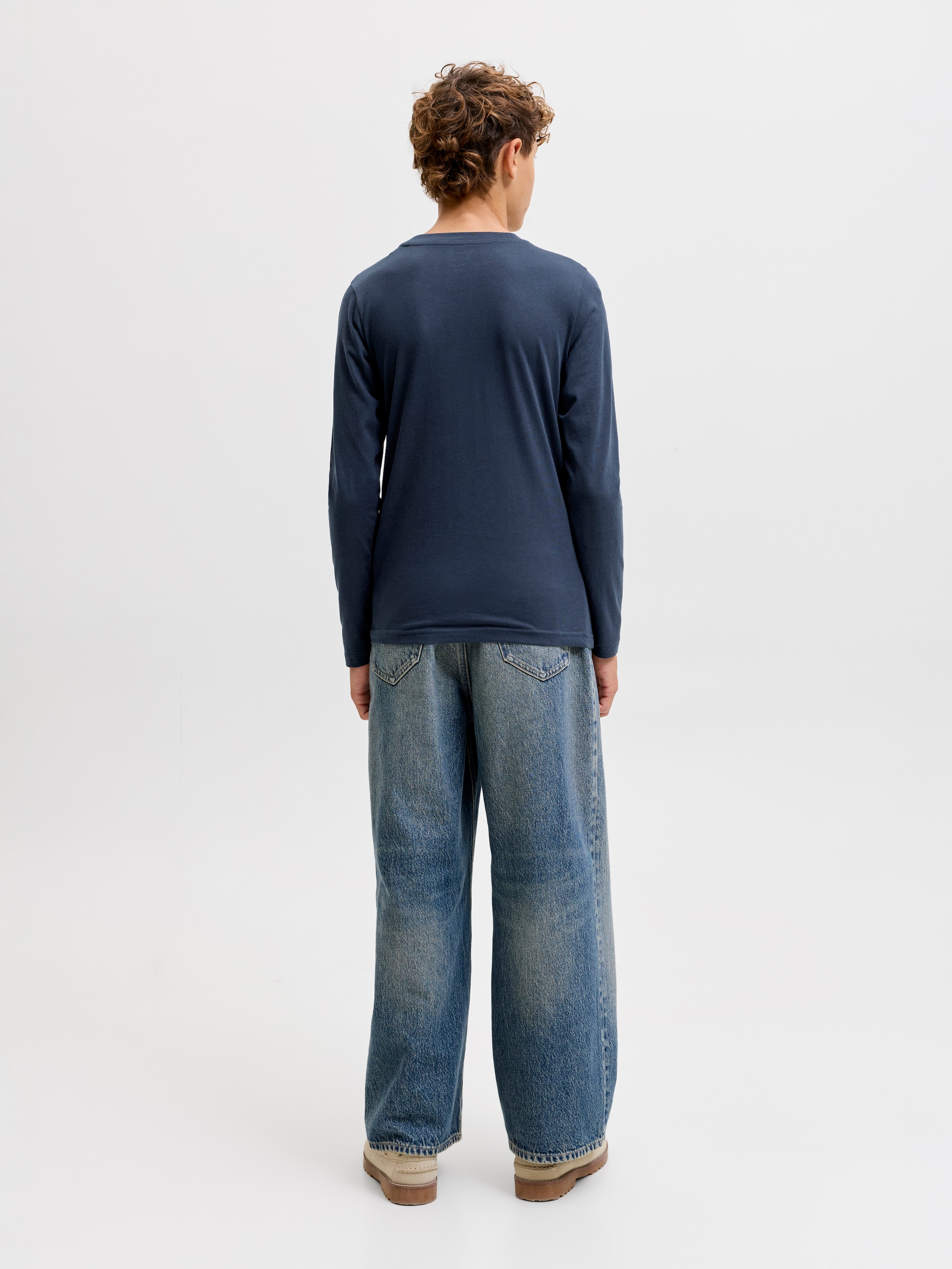 Jack & Jones Junior Langarmshirt »JJTOM TEE LS CREW NECK JNR« Baumwolle, regular fit