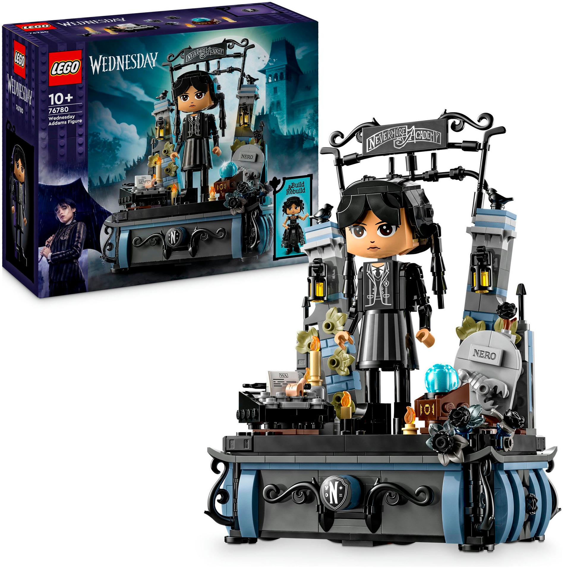 Konstruktionsspielsteine »Wednesday Addams Baufigur (76780), LEGO Wednesday«, (702...