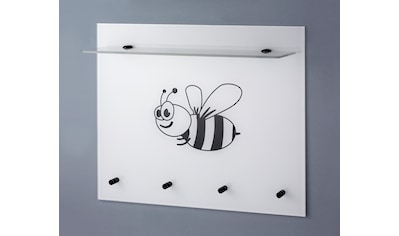 Garderobenpaneel »Biene«, aus Glas mit Ablage
