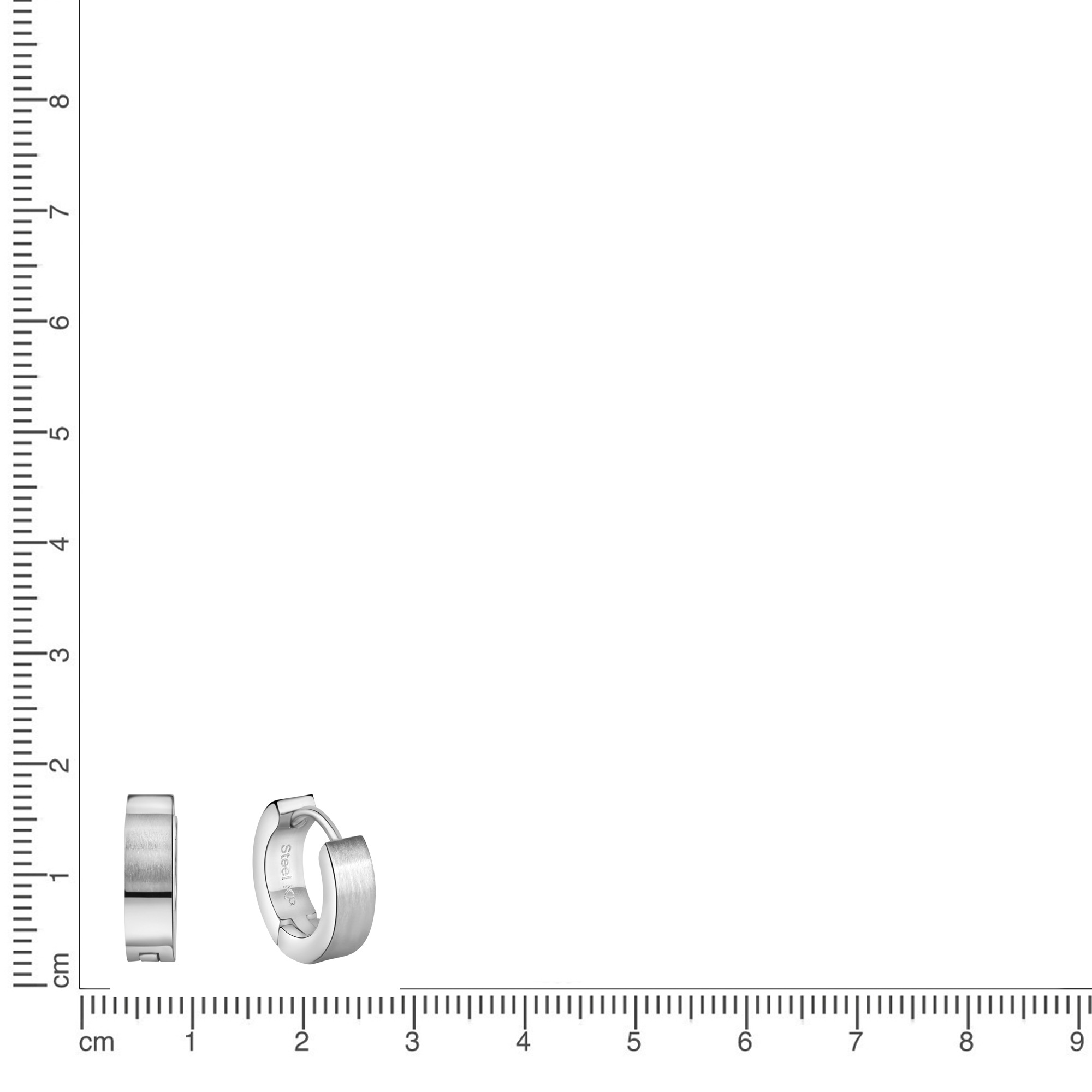 Zeeme Paar Creolen "Edelstahl Ø 13mm matt" günstig online kaufen