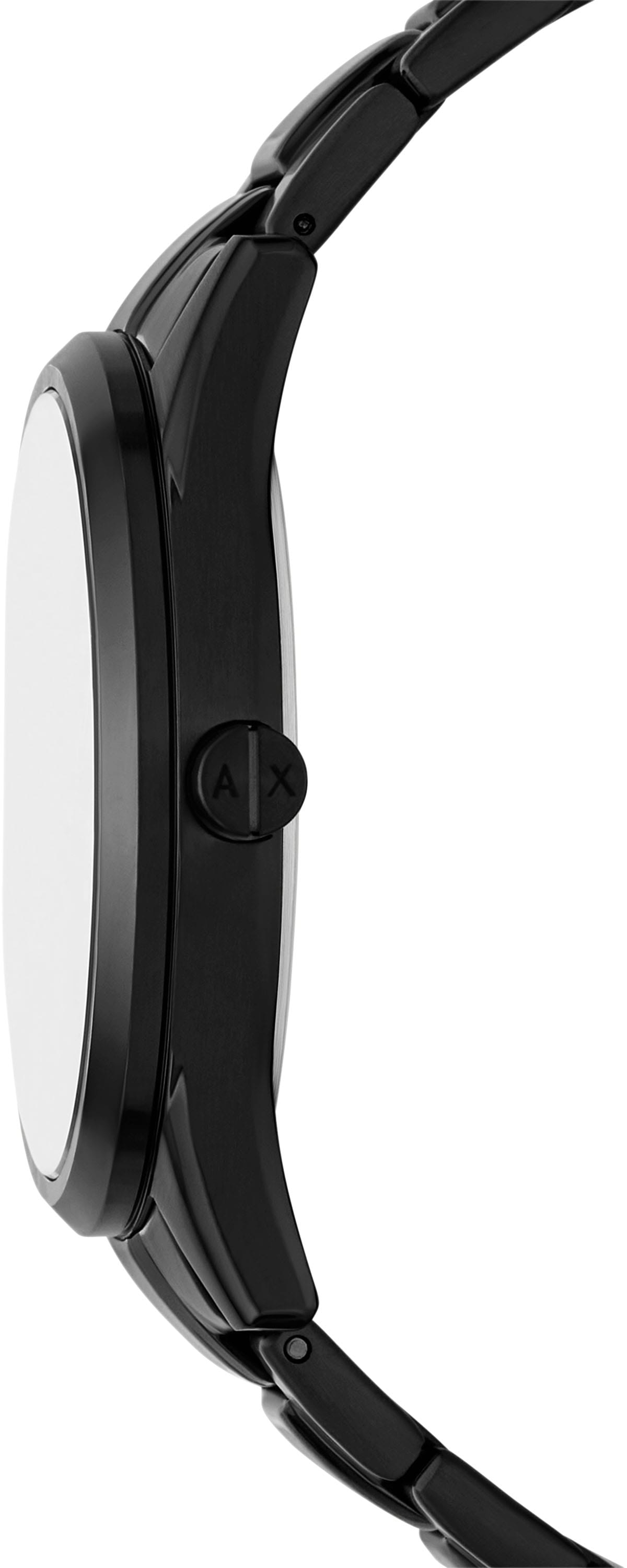 ARMANI EXCHANGE Multifunktionsuhr, (Set, 2 tlg., mit Kette), Armbanduhr, Herrenuhr, Edelstahlarmband, ideal auch als Geschenk