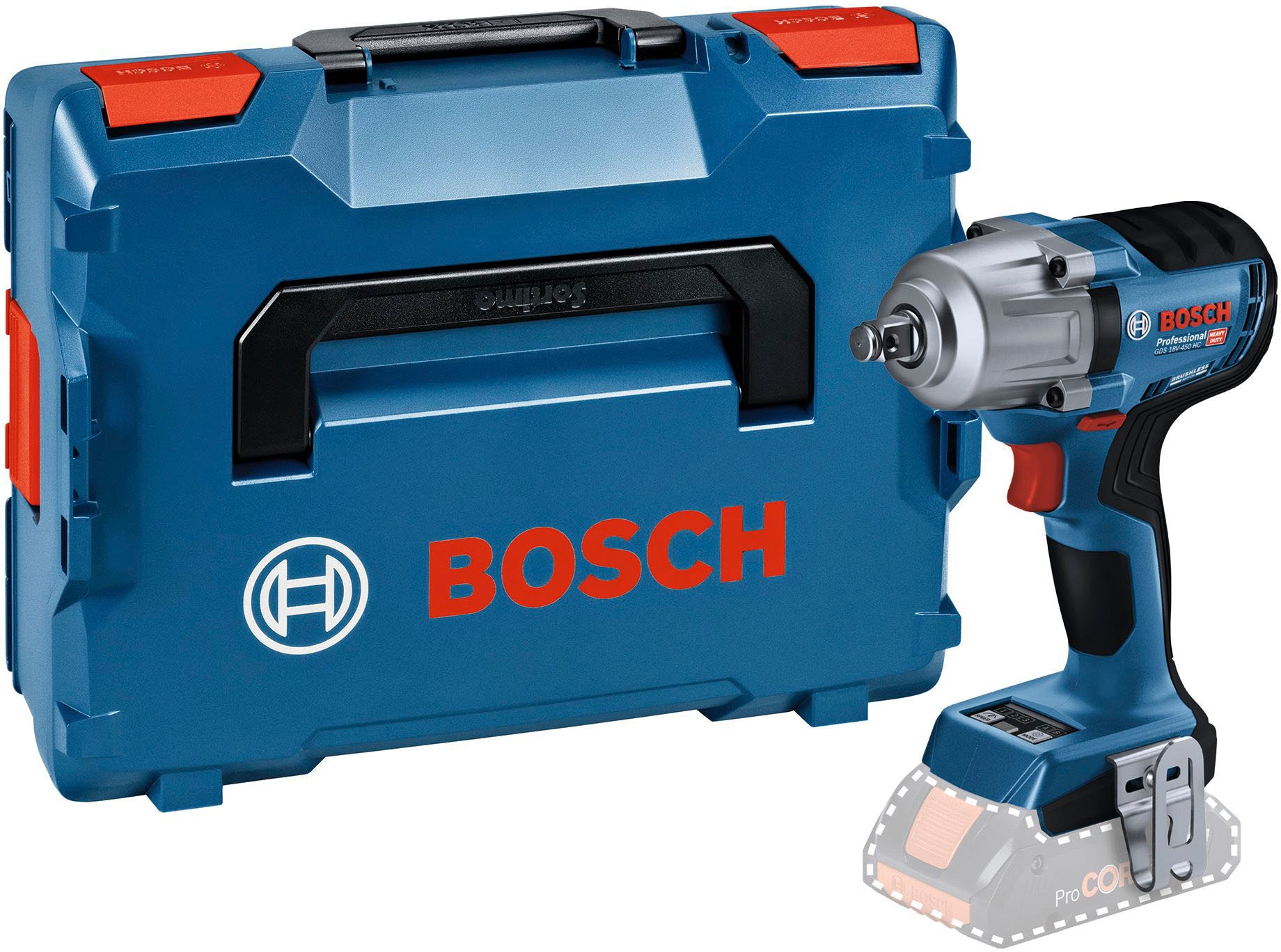 Bosch Professional Akku-Drehschlagschrauber »GDS 18V-450 HC (so«, (Set), ohne Akku, ohne Ladegerät