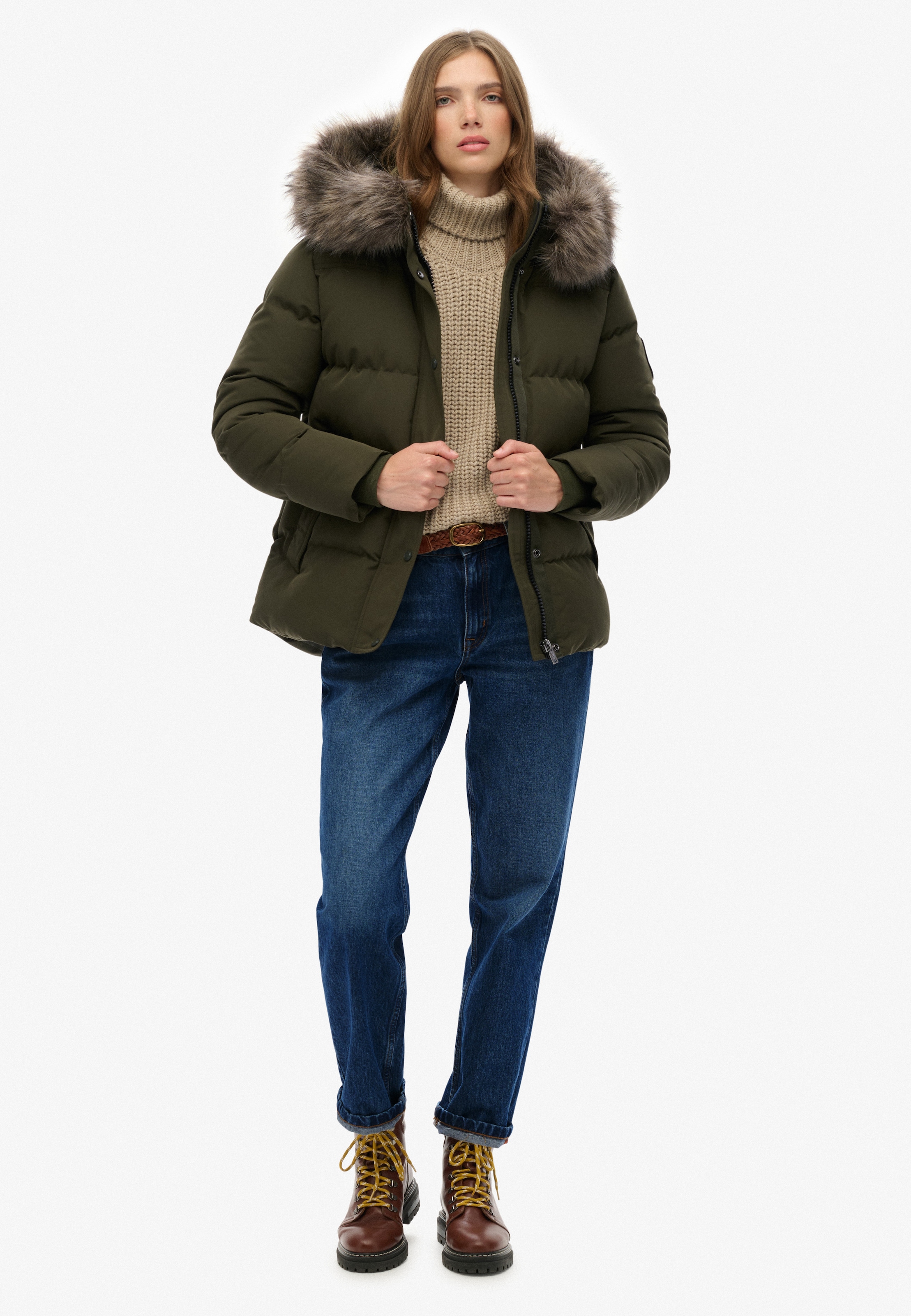 Superdry Steppjacke »EVEREST 5 BAFFLE PUFFER JKT«, mit Kapuze