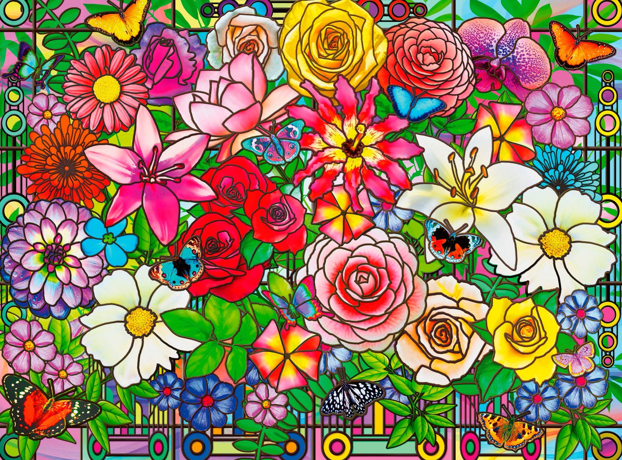 Ravensburger Puzzle »Feel Well & Puzzle, Blumenfenster«, XL, für Erwachsene, Made in Europe