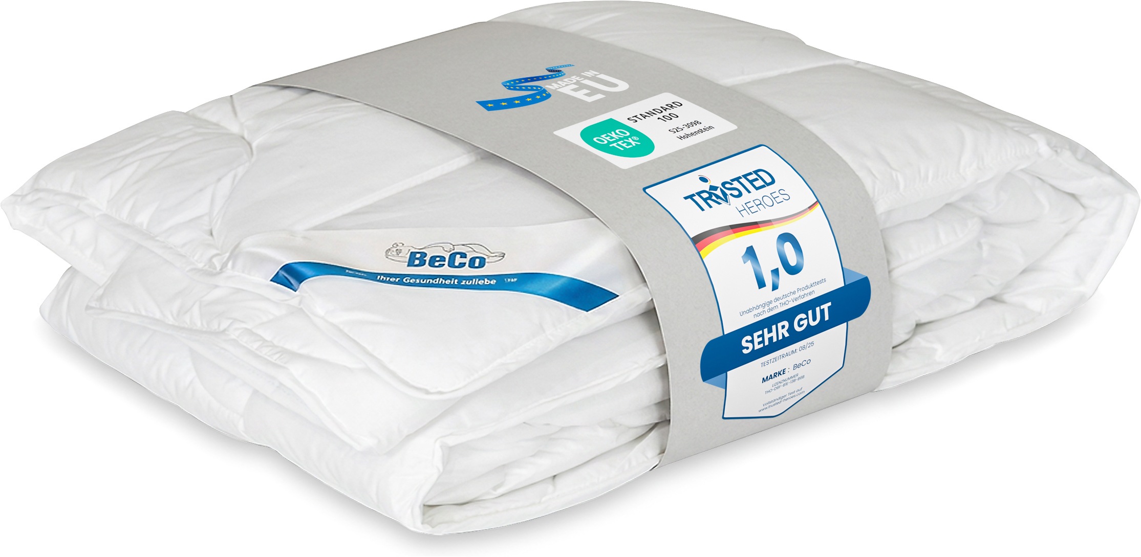 Beco Microfaserbettdecke "BeCo Greenfirst, Bettdecke 135x200 und weitere Größen" 4-Jahreszeiten Füllung Klimafaser 1 Stk. tlg. Bettdecke "normal" getestet von Trusted Heroes mit einer Note von 1,0