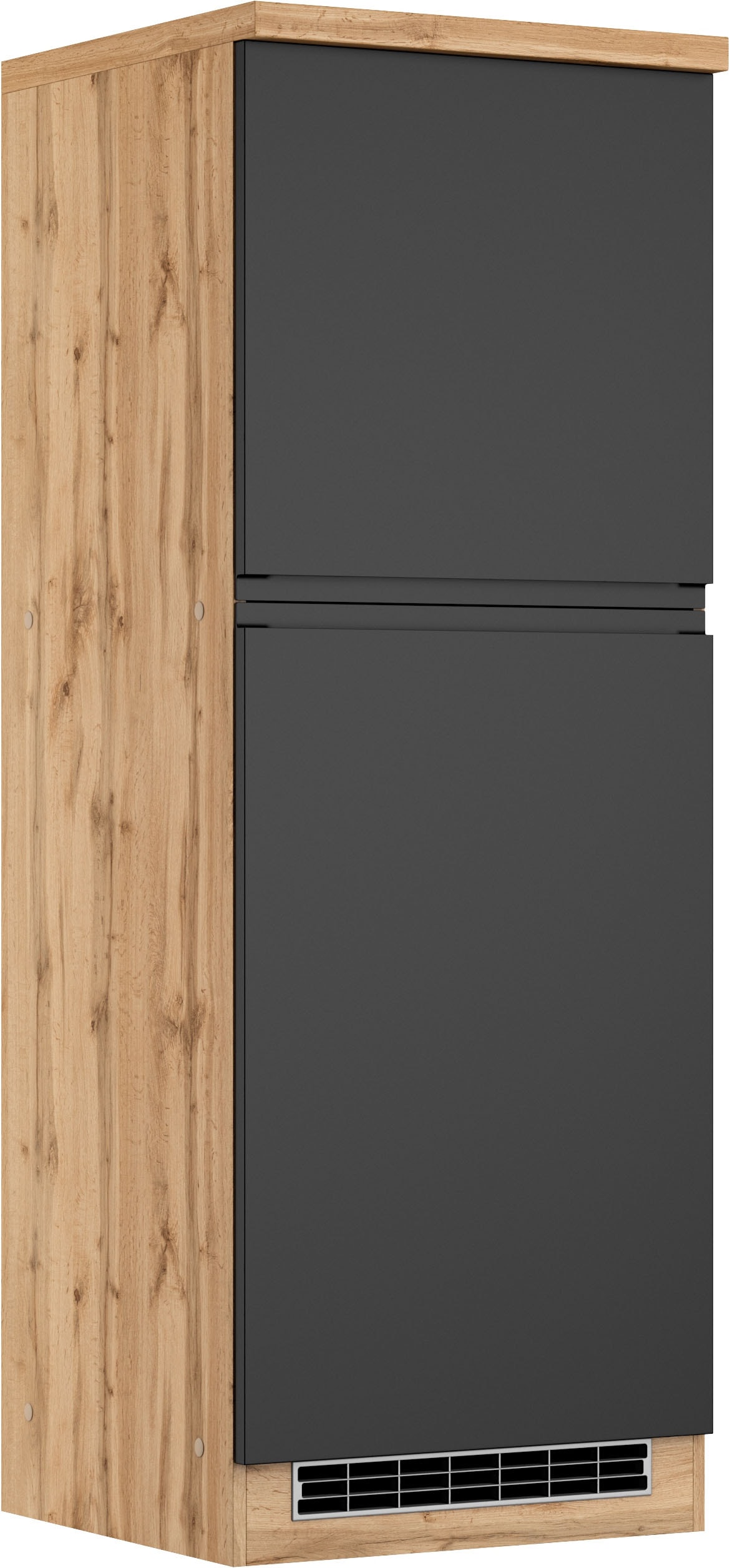 KOCHSTATION Kühlumbauschrank "KS-Virginia,neu in verbesserter Ausführung" Stauraum, Softclose, Breite 60 cm, Höhe 165 cm, Nische für Kühlschrank: B/H/T 56/88/55 cm