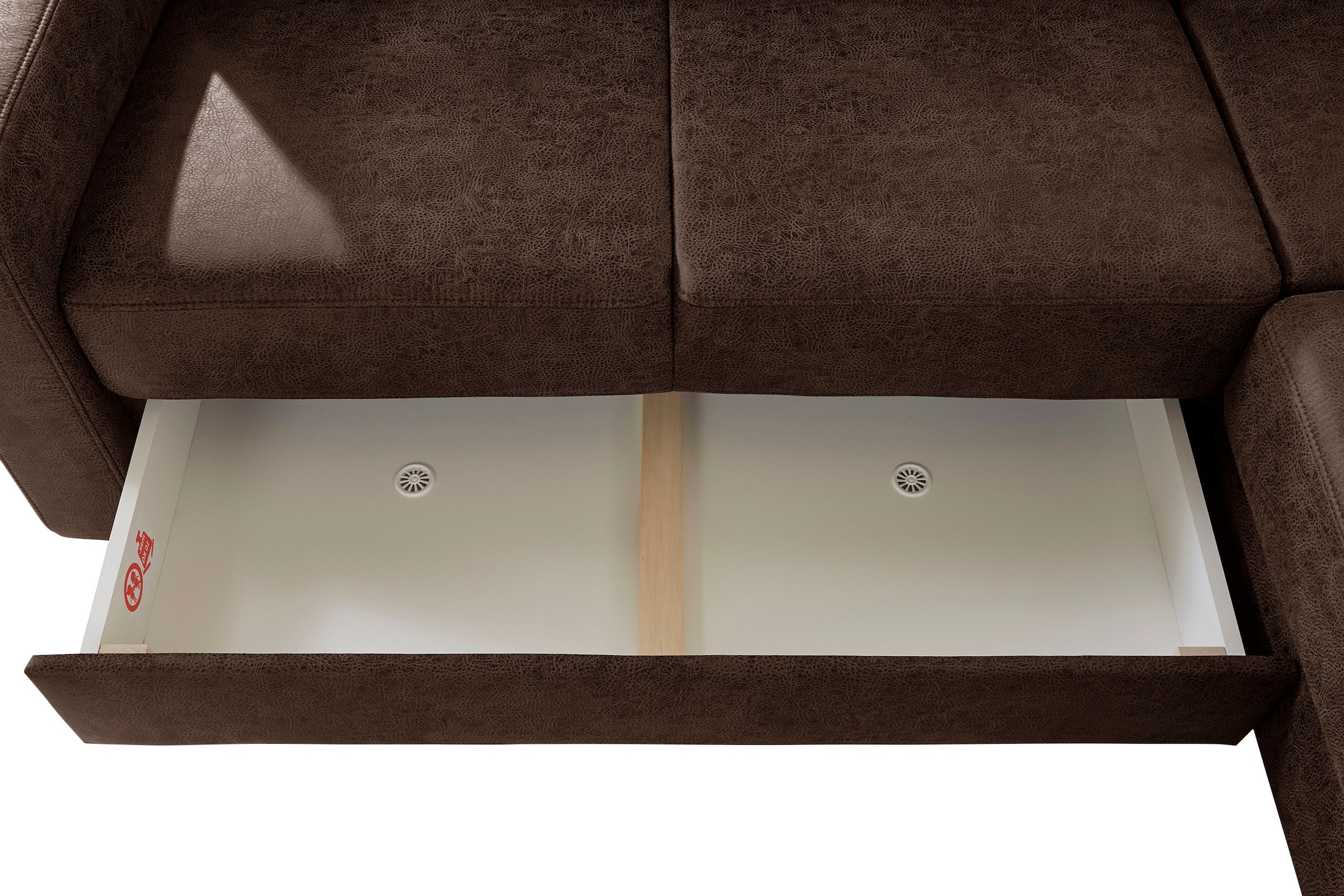sit&more Ecksofa »Bologna L-Form«, Kopfteilverstellung, wahlweise mit Bettfunktion und Schubkasten