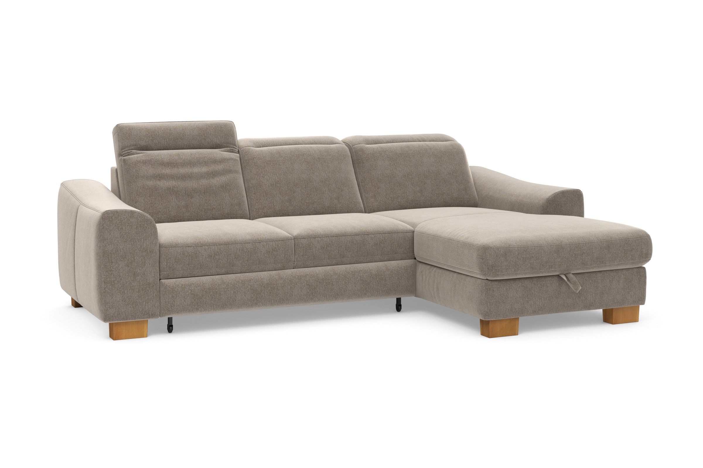 Home affaire Ecksofa »Dundee L-Form«, wahlweise mit Kopfteilverstellung und zusätzlich mit Bettfunktion