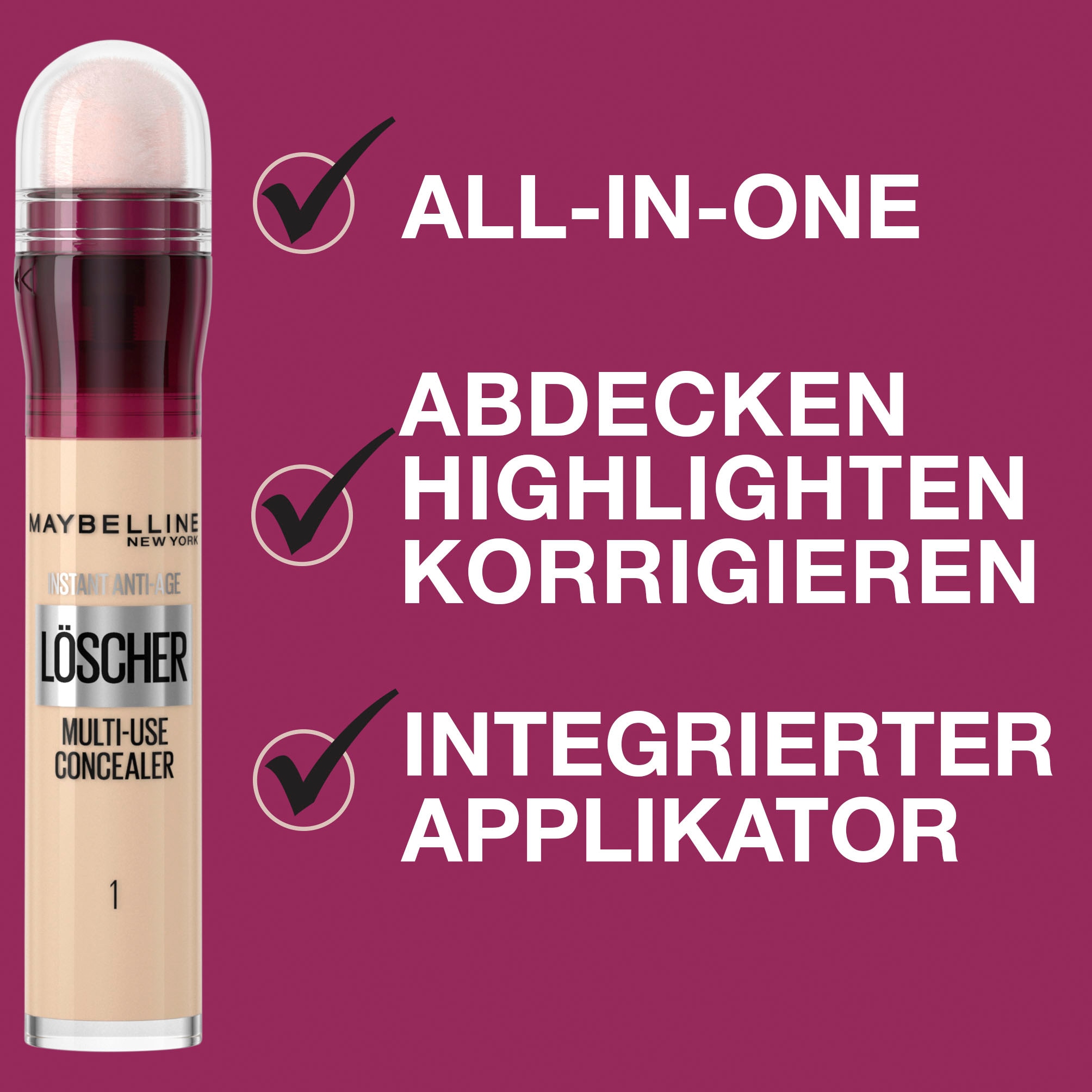 MAYBELLINE NEW YORK Concealer »Instant Anti-Age Effekt«, für die Augenpartie