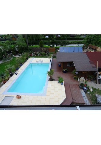 KWAD Pool, (Set, 4 tlg.), BxLxH: 300x600x150 cm, Ecktreppe rechts in weiß kaufen