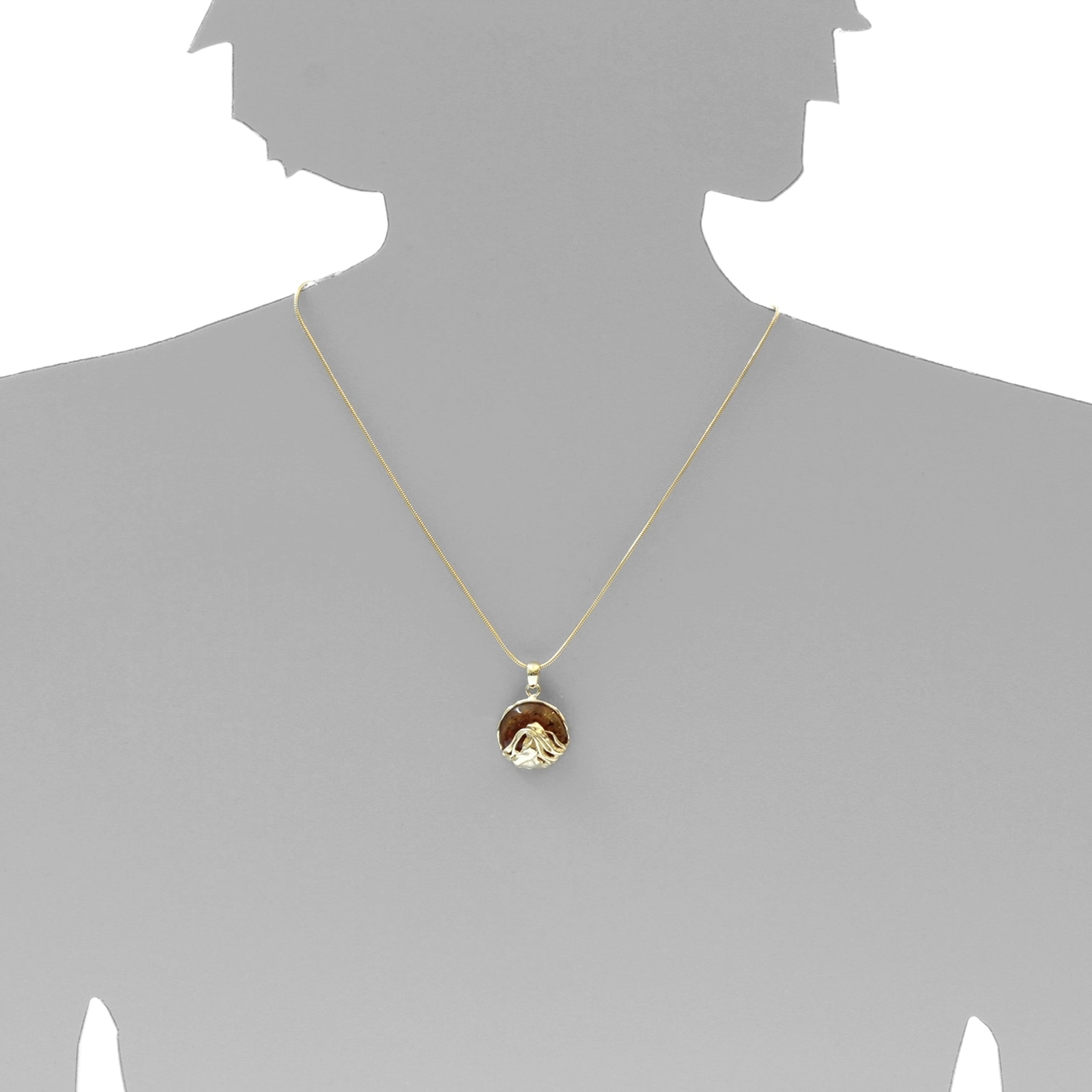 OSTSEE-SCHMUCK Kette und Anhänger Set »- Anngret - Gold 333/000 - Bernstein«
