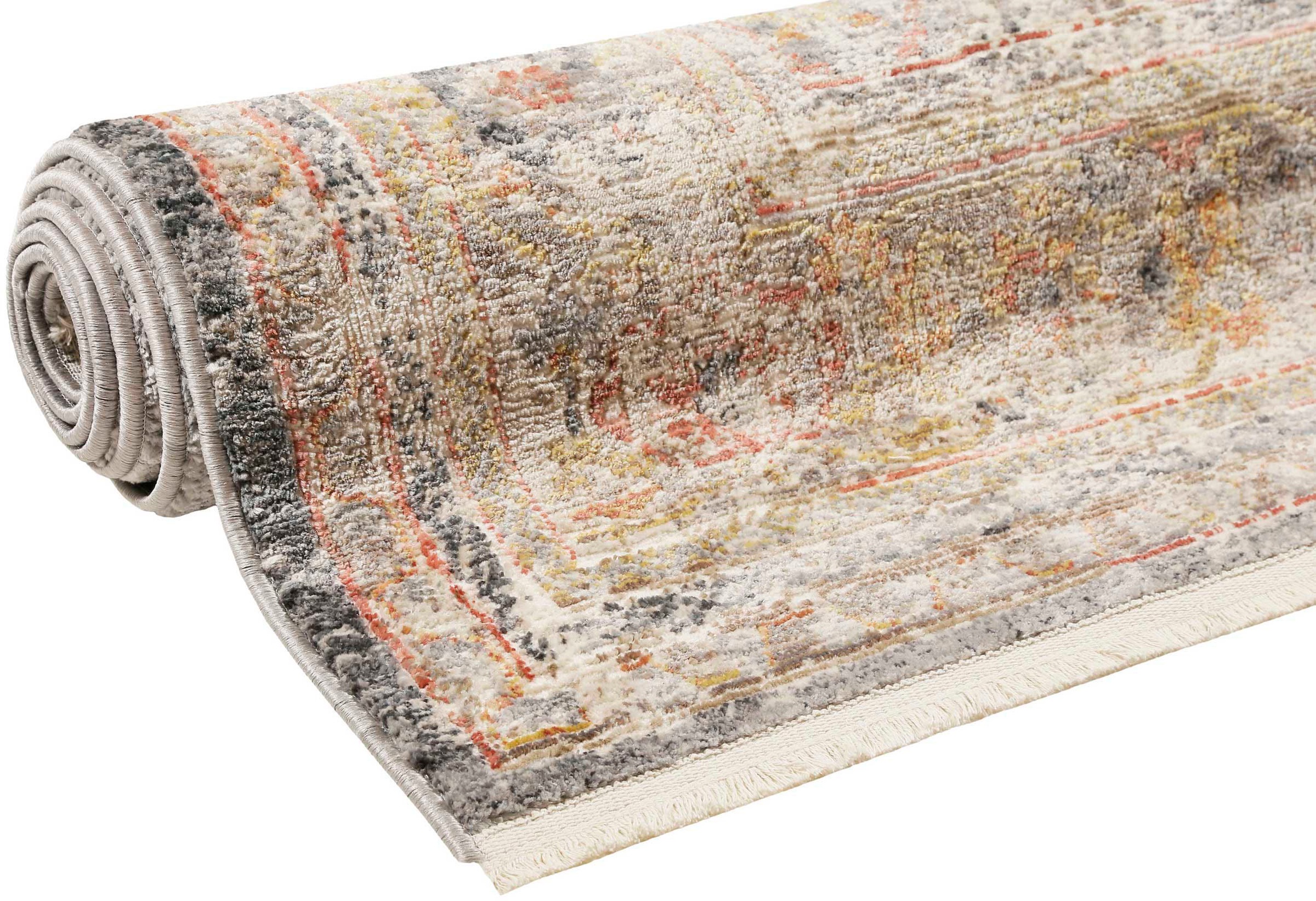 Wecon home Teppich »SoHo Fashion«, rechteckig, 7 mm Höhe, Hoch-Tief-Struktur, Wohnzimmer
