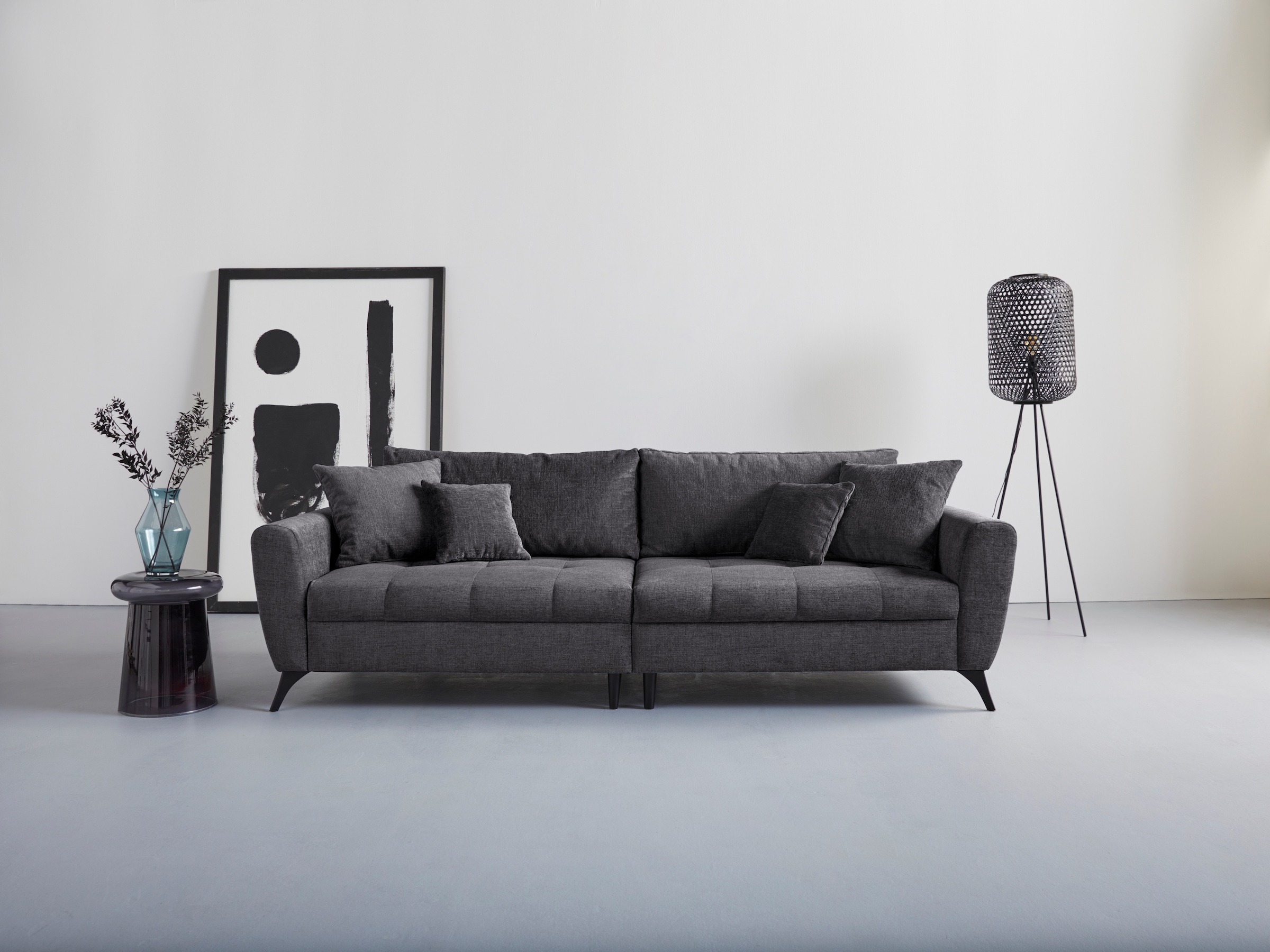 INOSIGN Big-Sofa »Lörby«, auch BAUR clean-Bezug, im Kissen lose bestellen Aqua | Sitzbereich, mit Steppung feine
