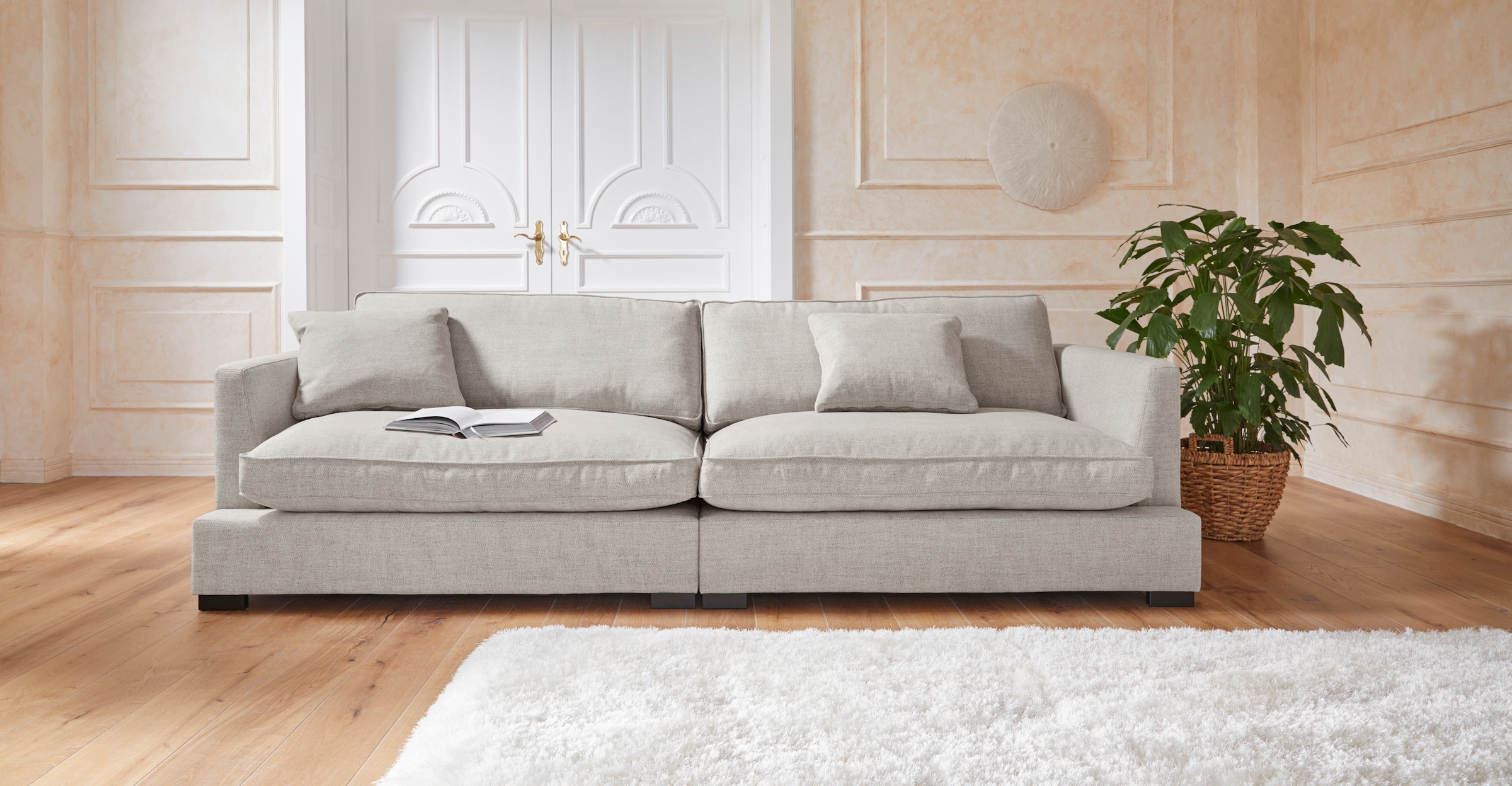 Big-Sofa »Annera«, weicher Sitzkomfort, mit extra tiefen Sitzflächen, Füllung mit Federn