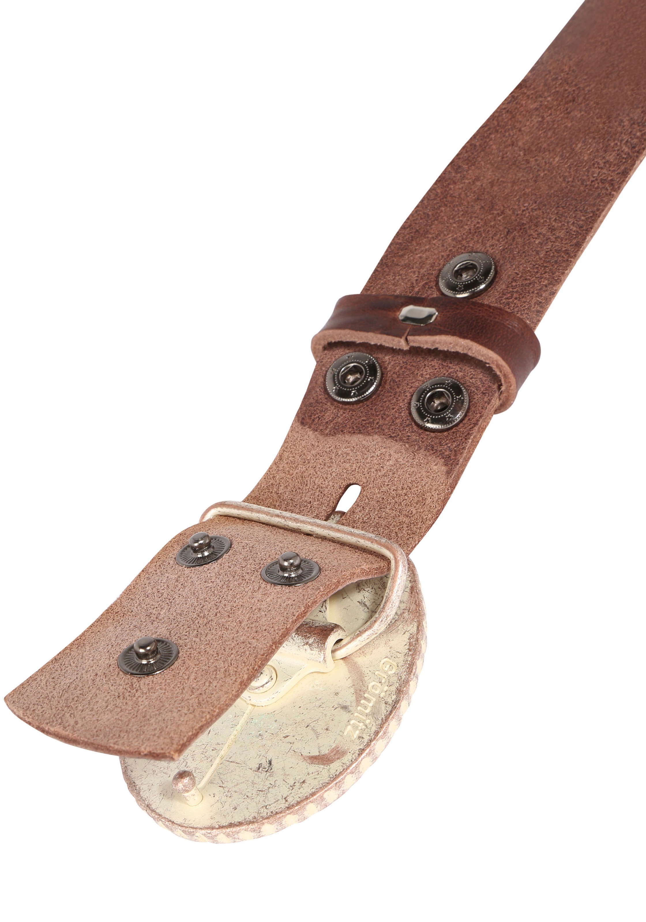 Thumbnail - Rettungsring Gürtel Ledergürtel Schließe "Grömitz Rosé Mit Swarovski-Kristall Veredelt"