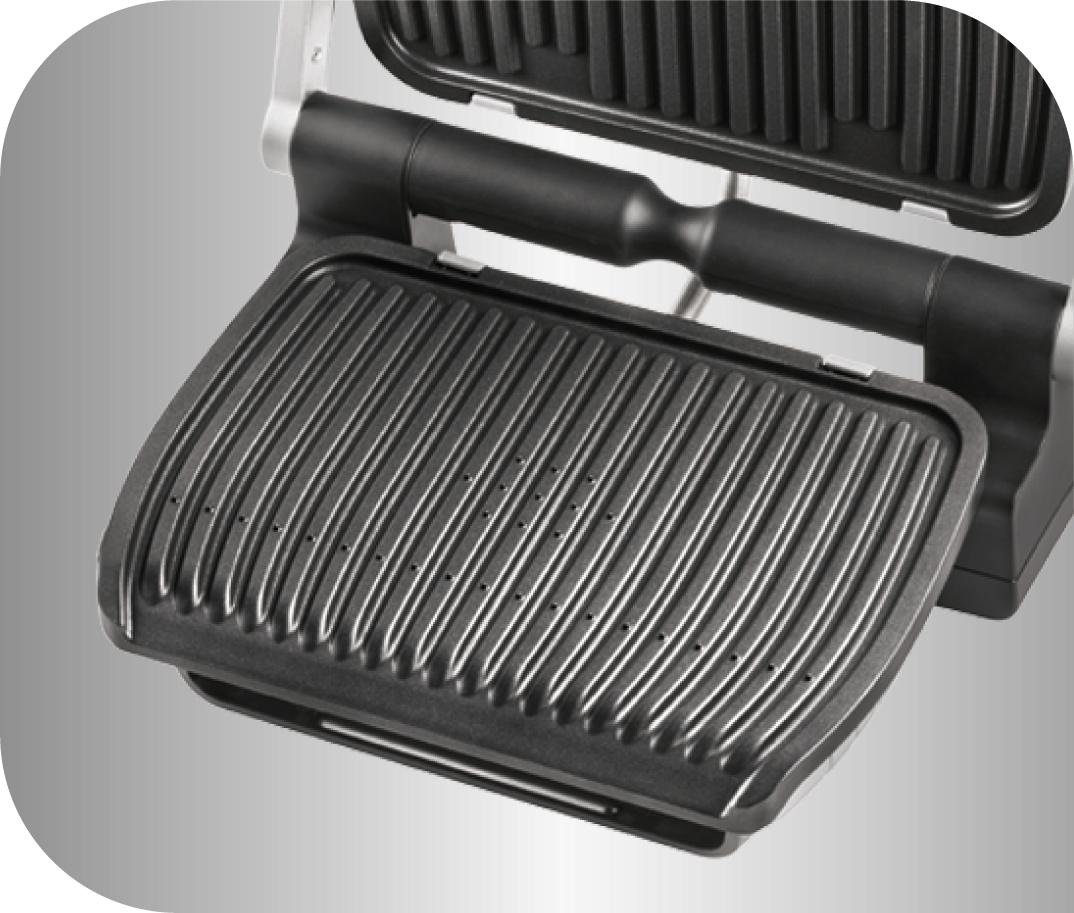 Tefal Kontaktgrill »GC712D OptiGrill+«, 2000 W, 6 Grillprogramme, passt  Temperatur + Grillzyklus ans Grillgut an | BAUR