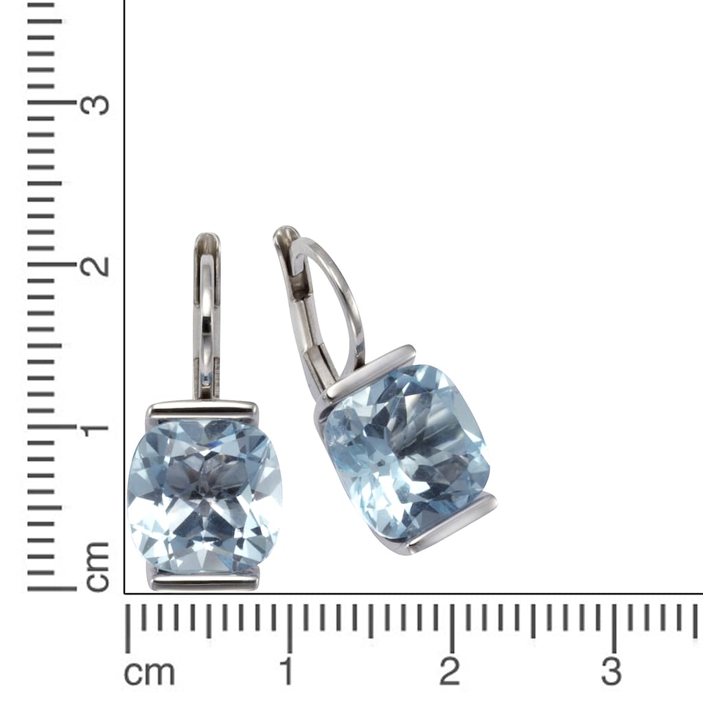 Zeeme Paar Ohrhänger »925 Silber mit Blautopas (beh.)«