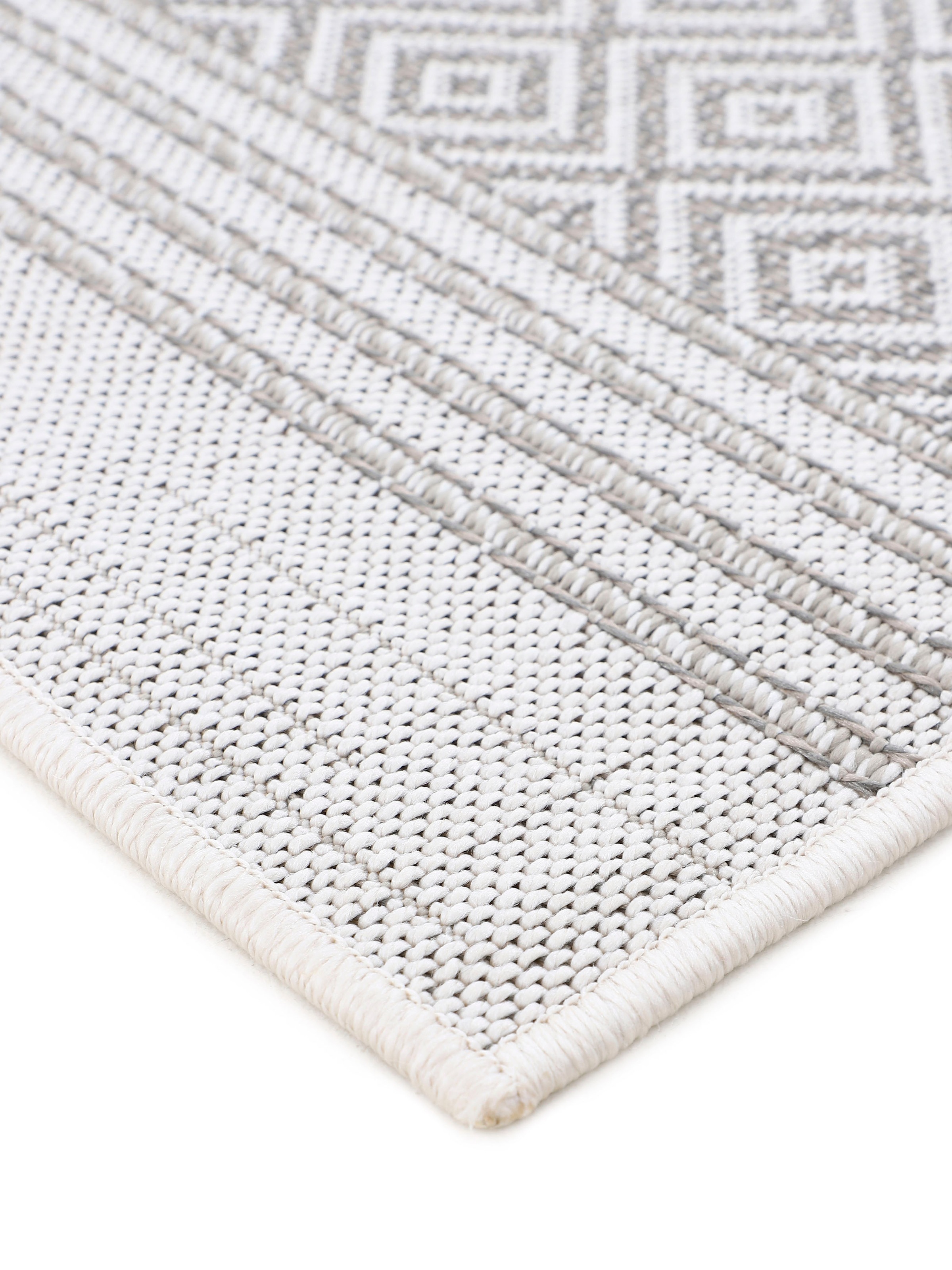 carpetfine Teppich »Boho 103«, rund, 4 mm Höhe, robustes Flachgewebe, Sisal Optik, UV-beständig, Außenbereich