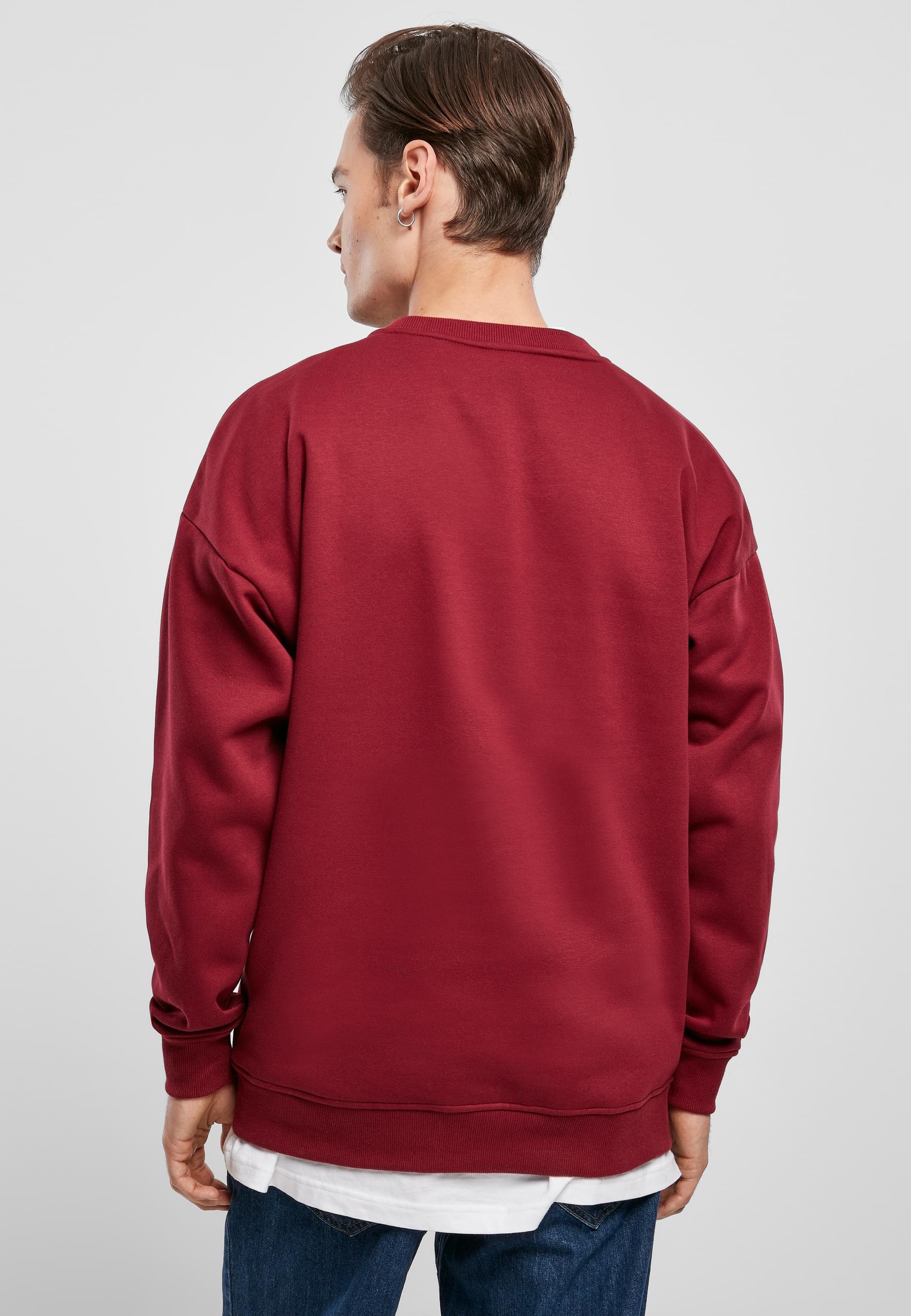 URBAN CLASSICS Rundhalspullover »Urban Classics Herren College Print Crew«, (1 tlg.)