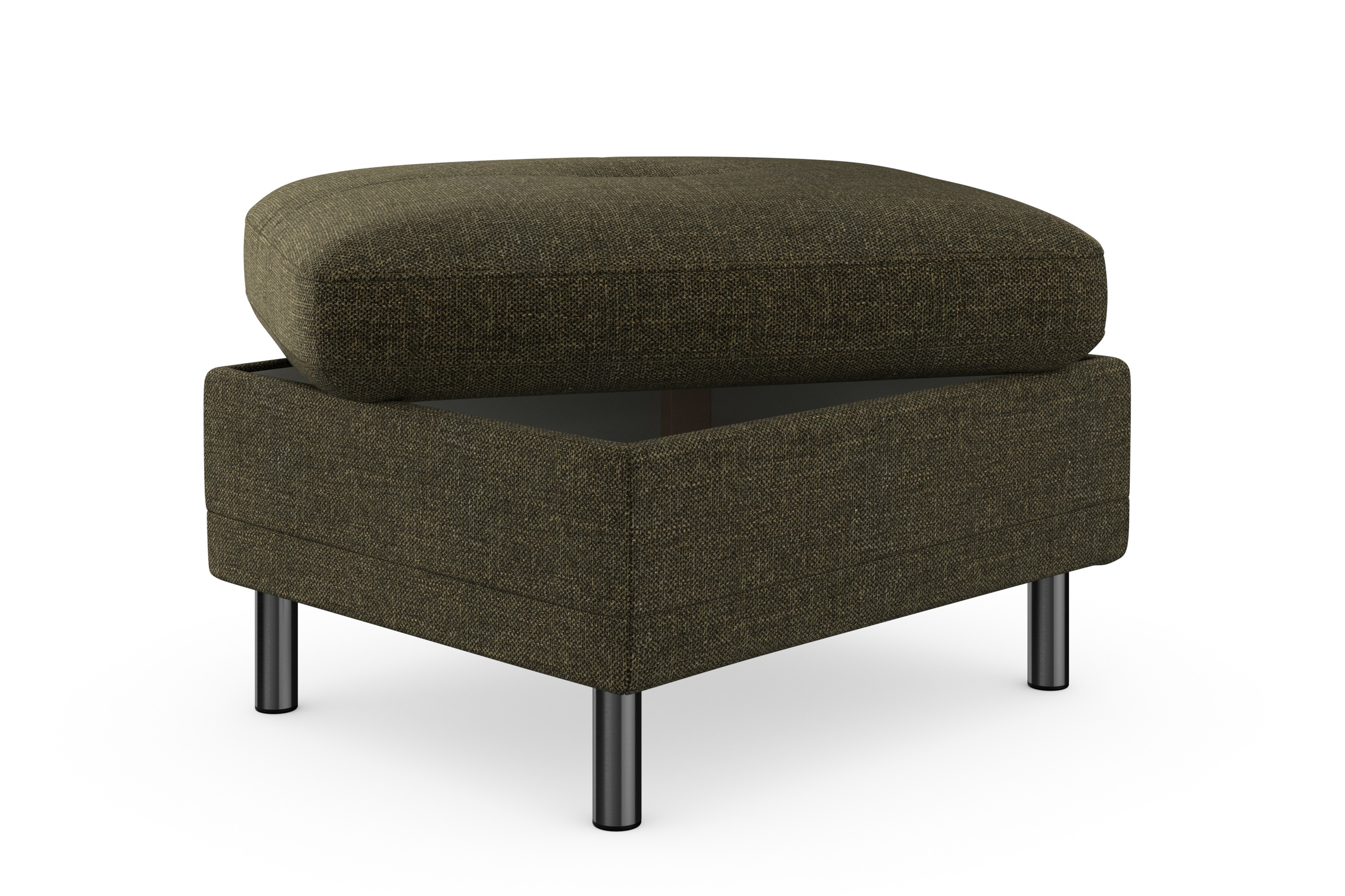 Stauraumhocker HOME AFFAIRE "Calando", grün (olive), B:76cm H:46cm T:64cm, 100% Polyester, Hocker, passend zur Polsterserie "Calando", auch im Soft-Clean-Bezug 2