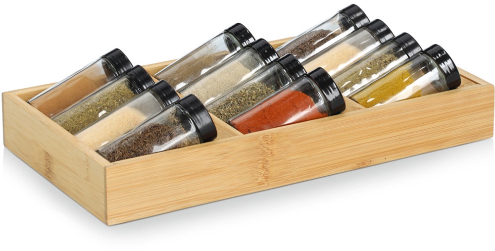 Zeller Present Gewürzstreuer "Gewürzeinsatz-Set, 13-tlg., Bambus/Glas" über günstig online kaufen