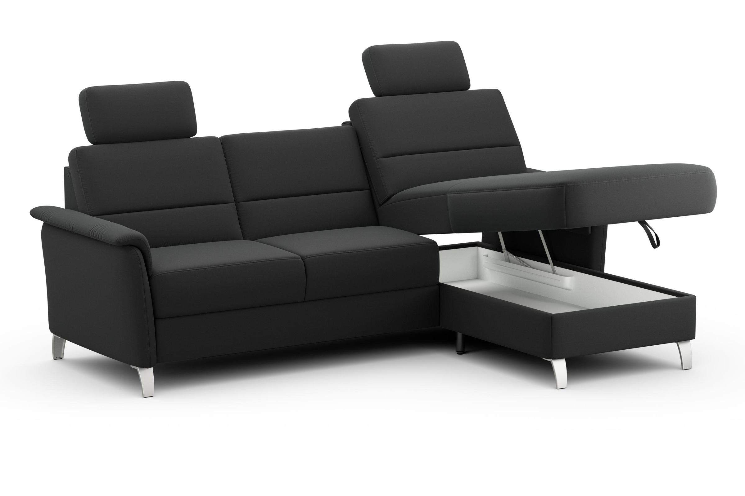 sit&more Ecksofa »Palmera L-Form«, Federkern, wahlweise mit Bettfunktion und mit/ohne Stauraum