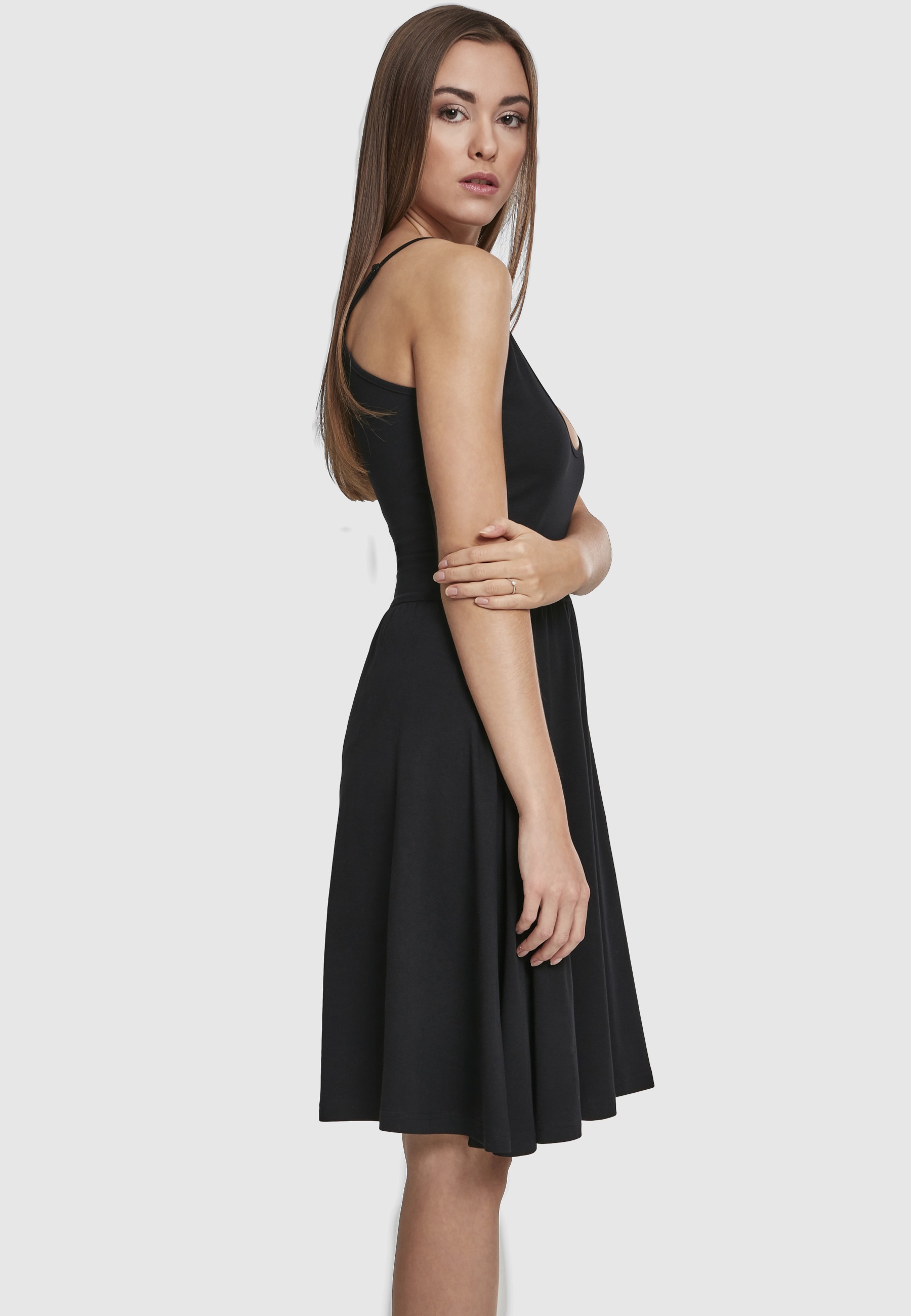 URBAN CLASSICS Shirtkleid »Urban Classics Damen Ladies Spaghetti Dress« 1 Stk. tlg.