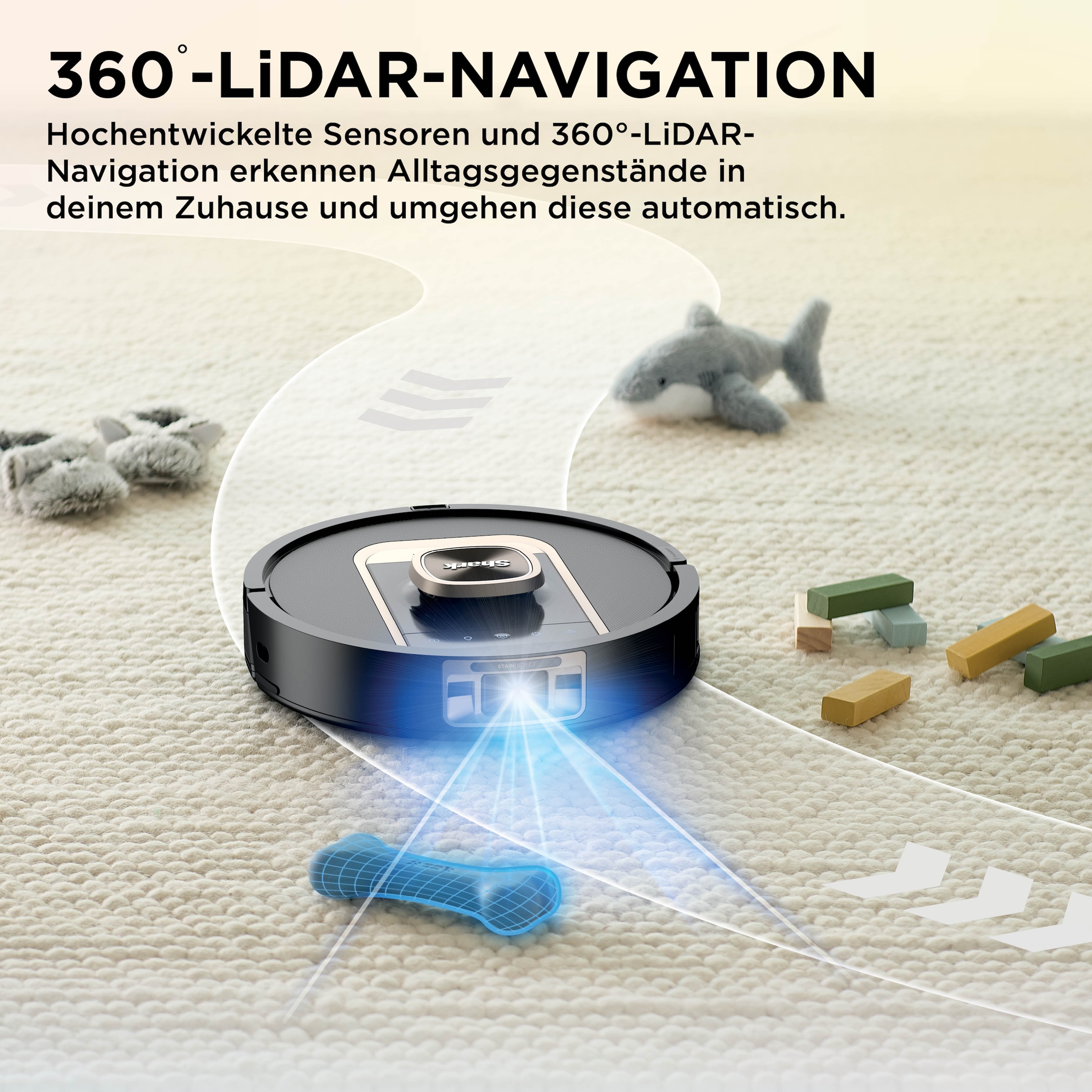 Shark Saugroboter »Shark ThermaCharged PowerDetect Saugroboter RV2900XEEU« beheizte Basisstation verwendet 85°C heißes Wasser und 80°C warme Luft
