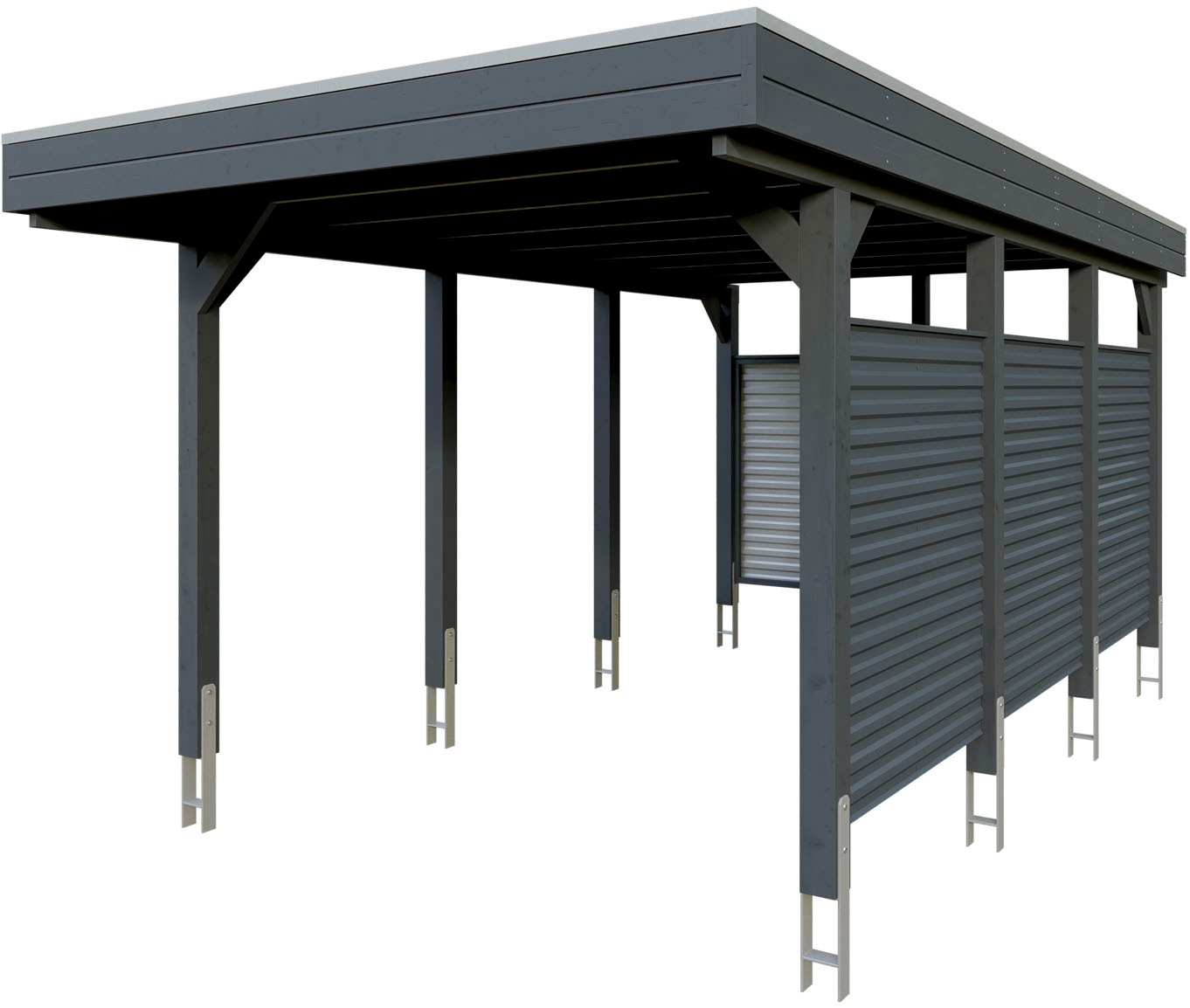 Skanholz Einzelcarport »Friesland Set 11«, Holz, 270 cm, Anthrazit