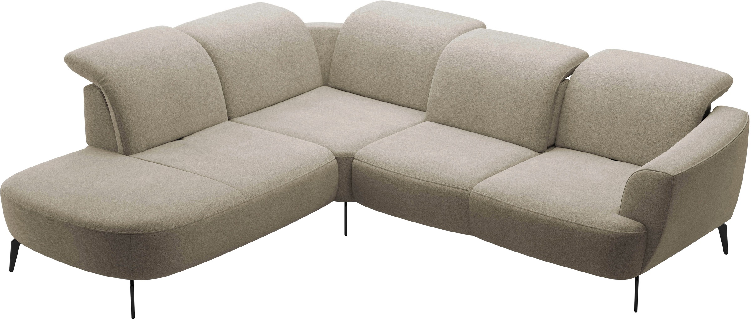 sit&more Ecksofa »Zoe«, ink.Sitztiefenverstellung, wahlweise mit Kopfteilverstellung