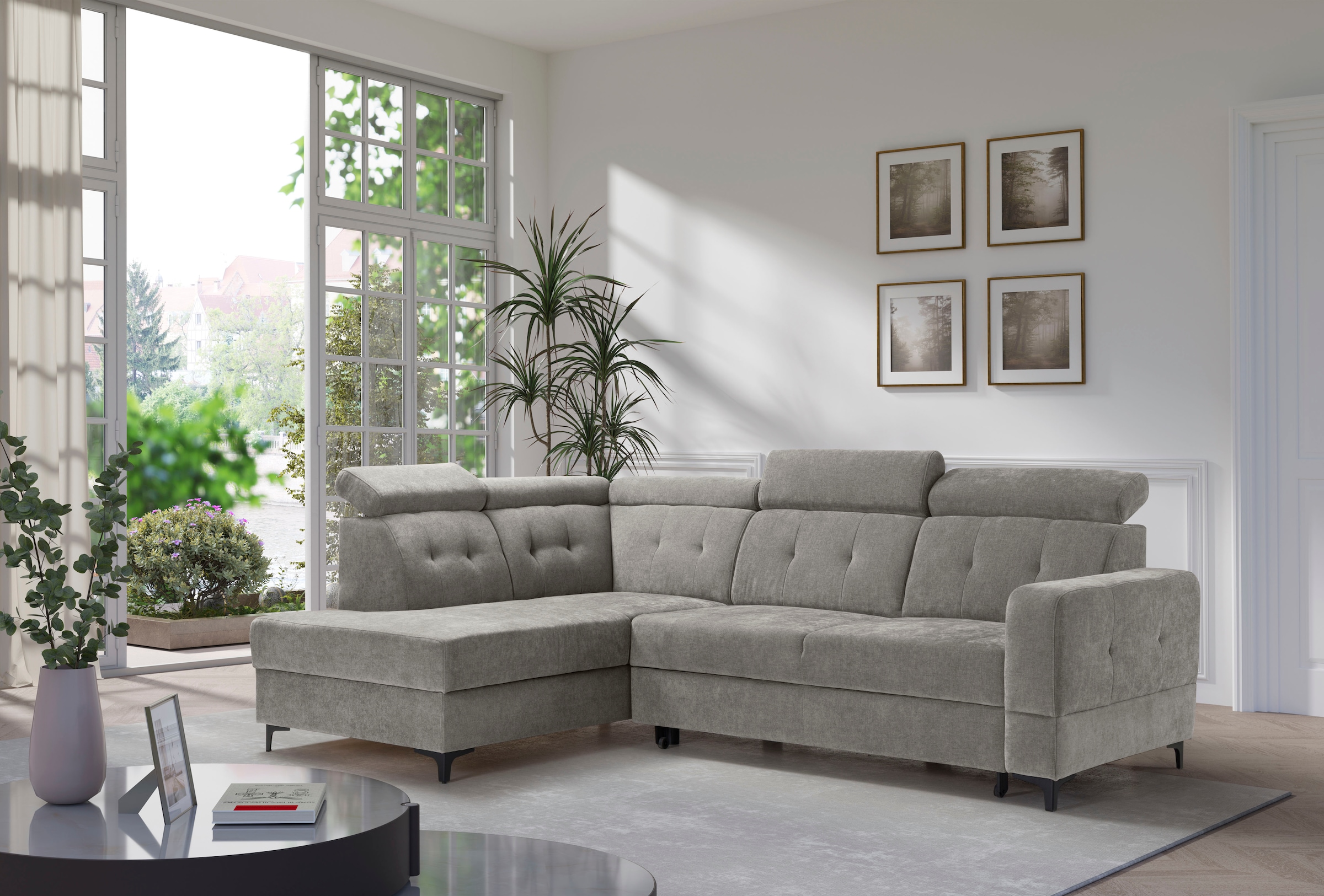 exxpo - sofa fashion Ecksofa "Monte, Kopfteile verstellbar, optional mit Be günstig online kaufen