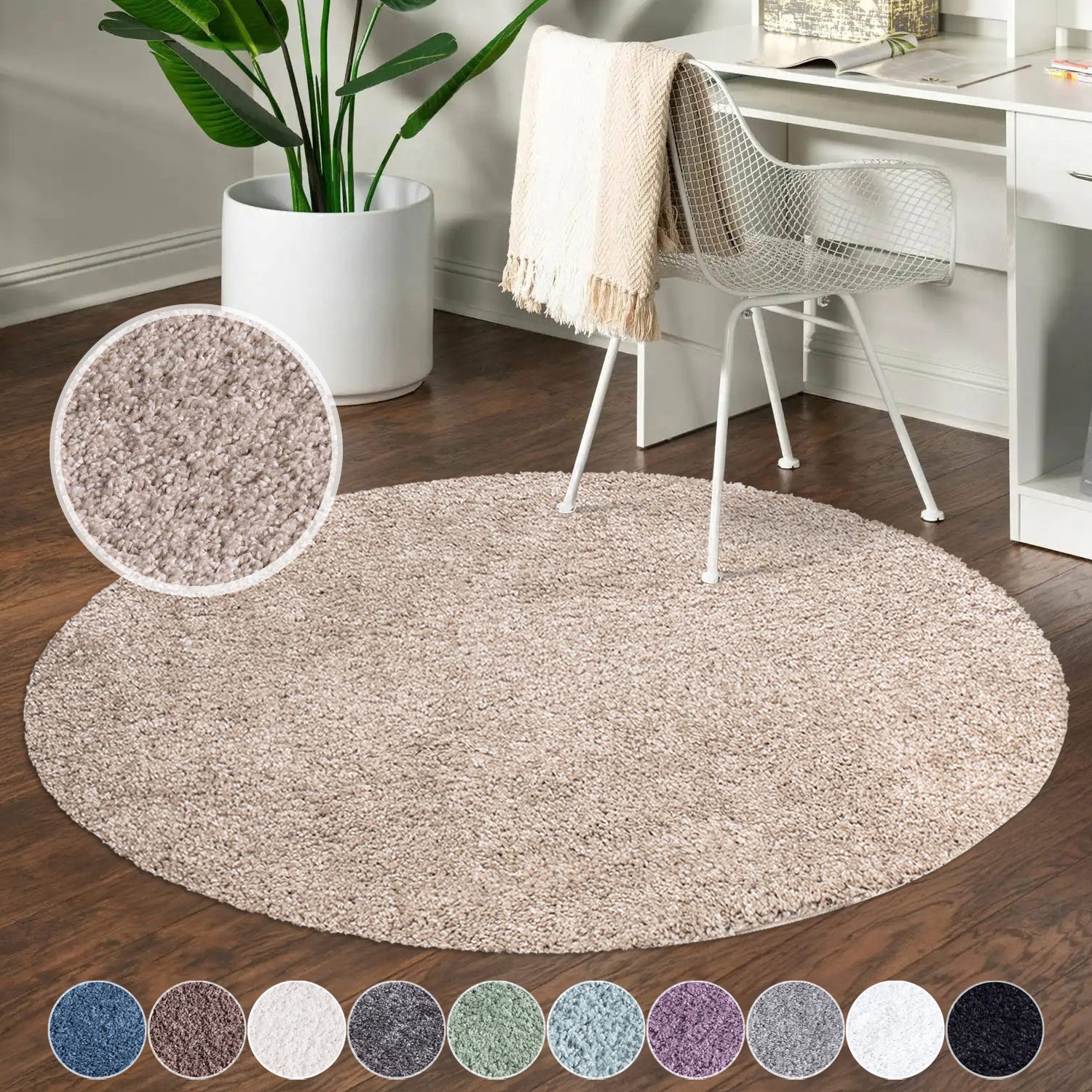 Carpet City Hochflor-Teppich "City Shaggy" rund 30 mm Höhe Teppich Langflor günstig online kaufen