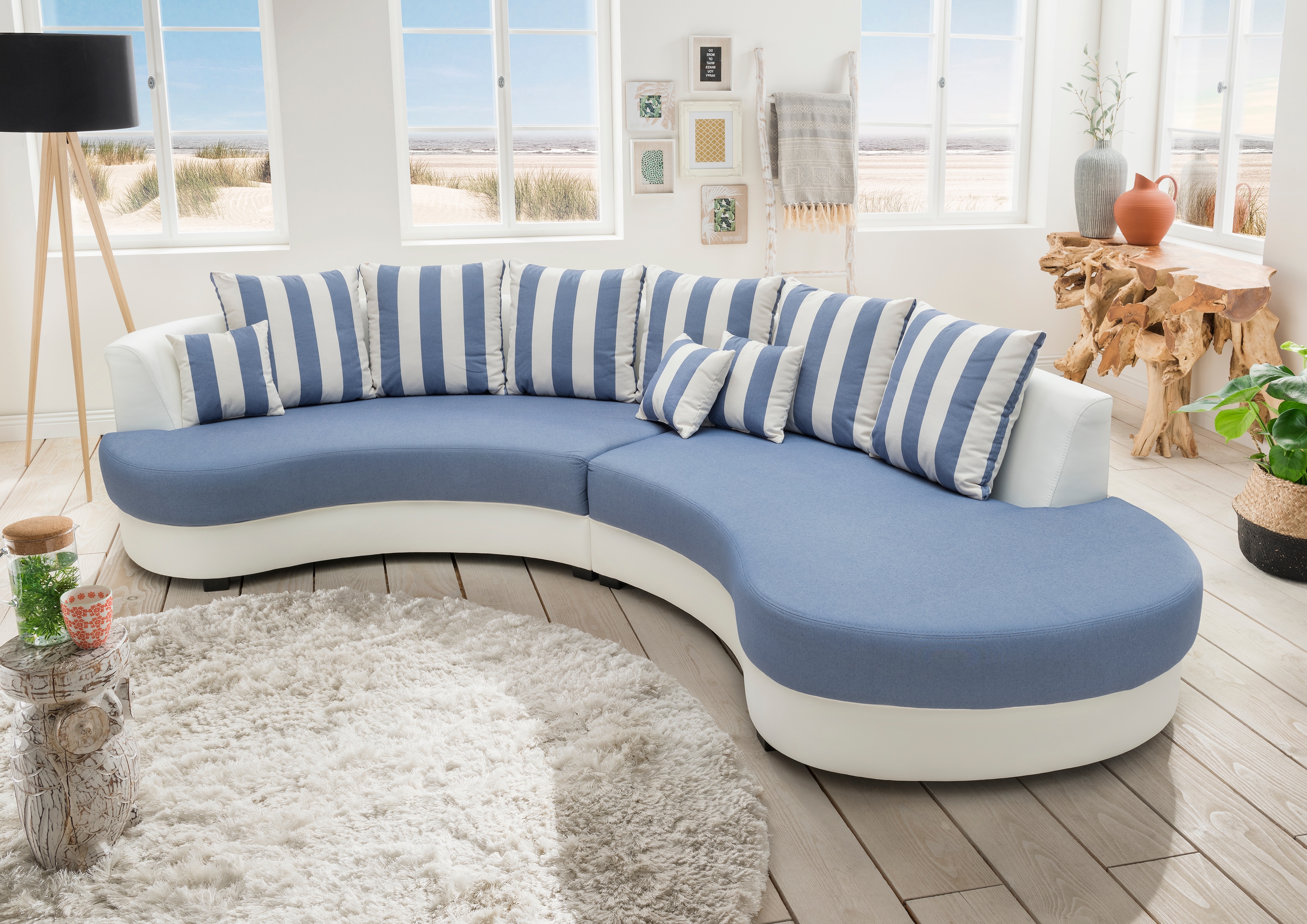 Home affaire Ecksofa "Lazio modern und bequem, schmale Armlehnen, tolle Detailverarbeitung" ergonomische Form