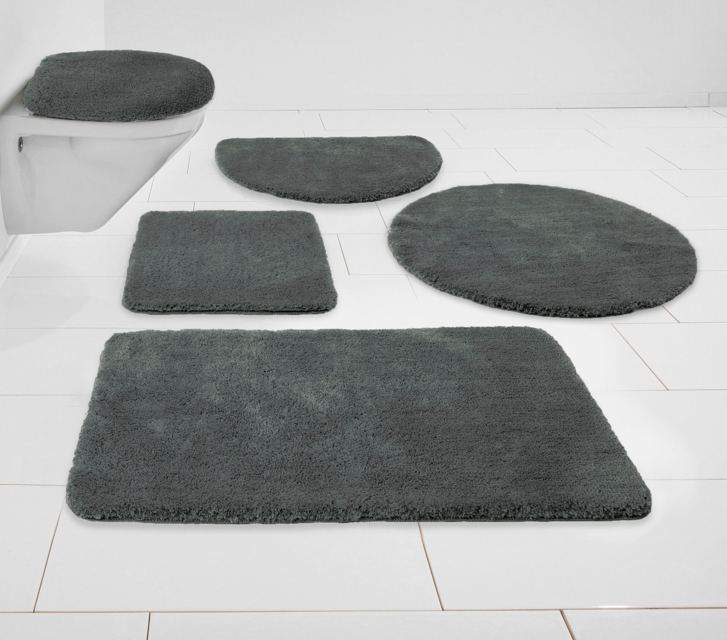 my home Badematte "Madrid" Höhe 20 mm rutschhemmend beschichtet fußbodenhei günstig online kaufen