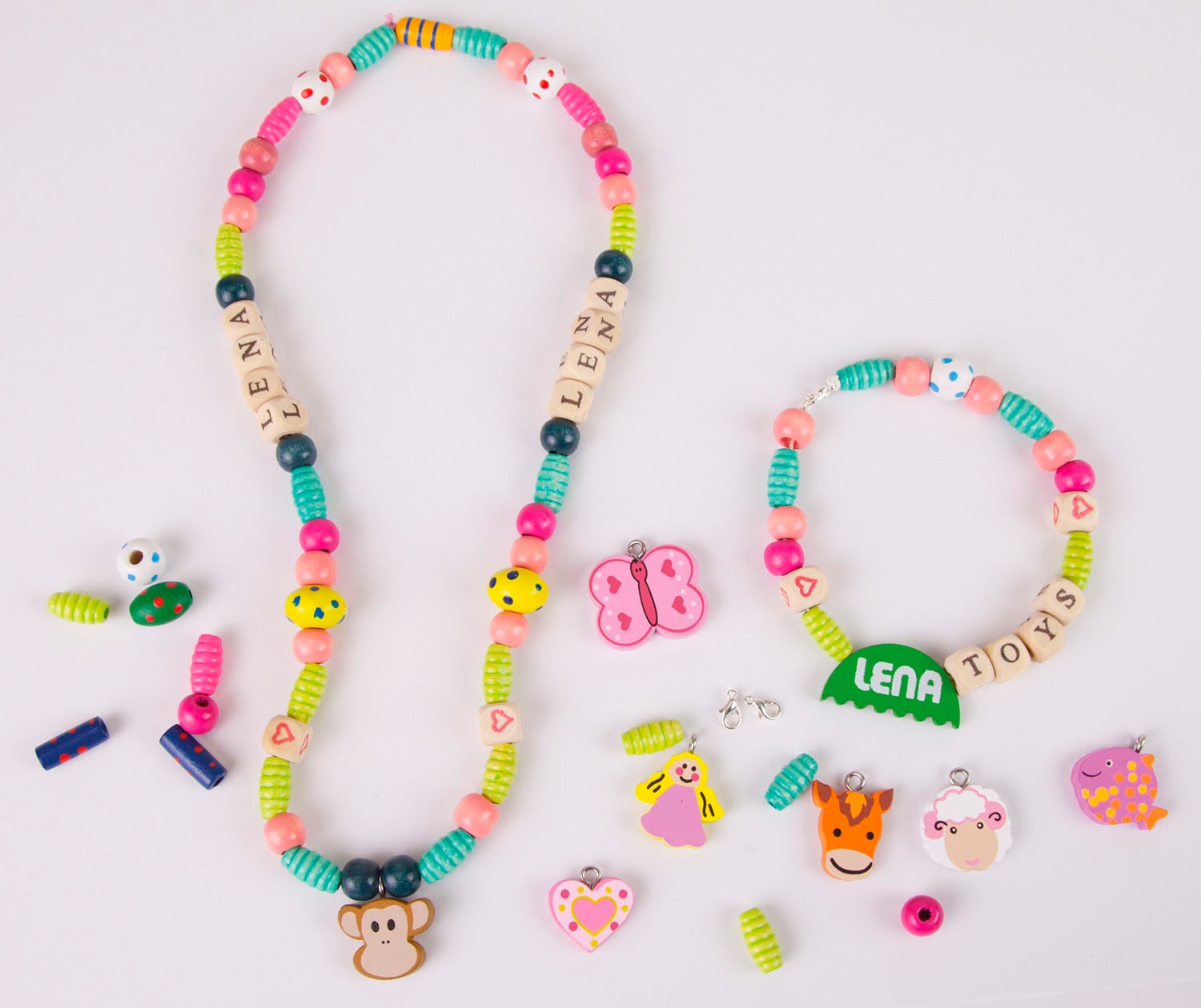 Lena® Kreativset »Holzperlen Holzkassette, groß«
