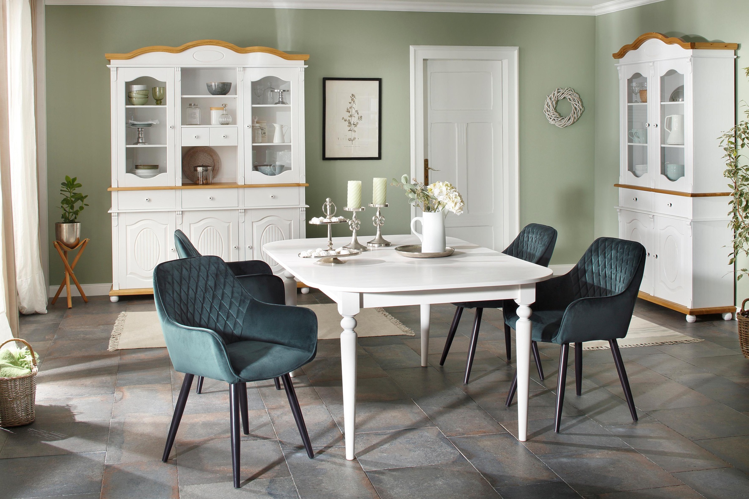 Home affaire Aufsatzschrank »Tessin«, Vitrinen-Aufsatz, Breite 115 cm, aus massiver Kiefer, FSC®