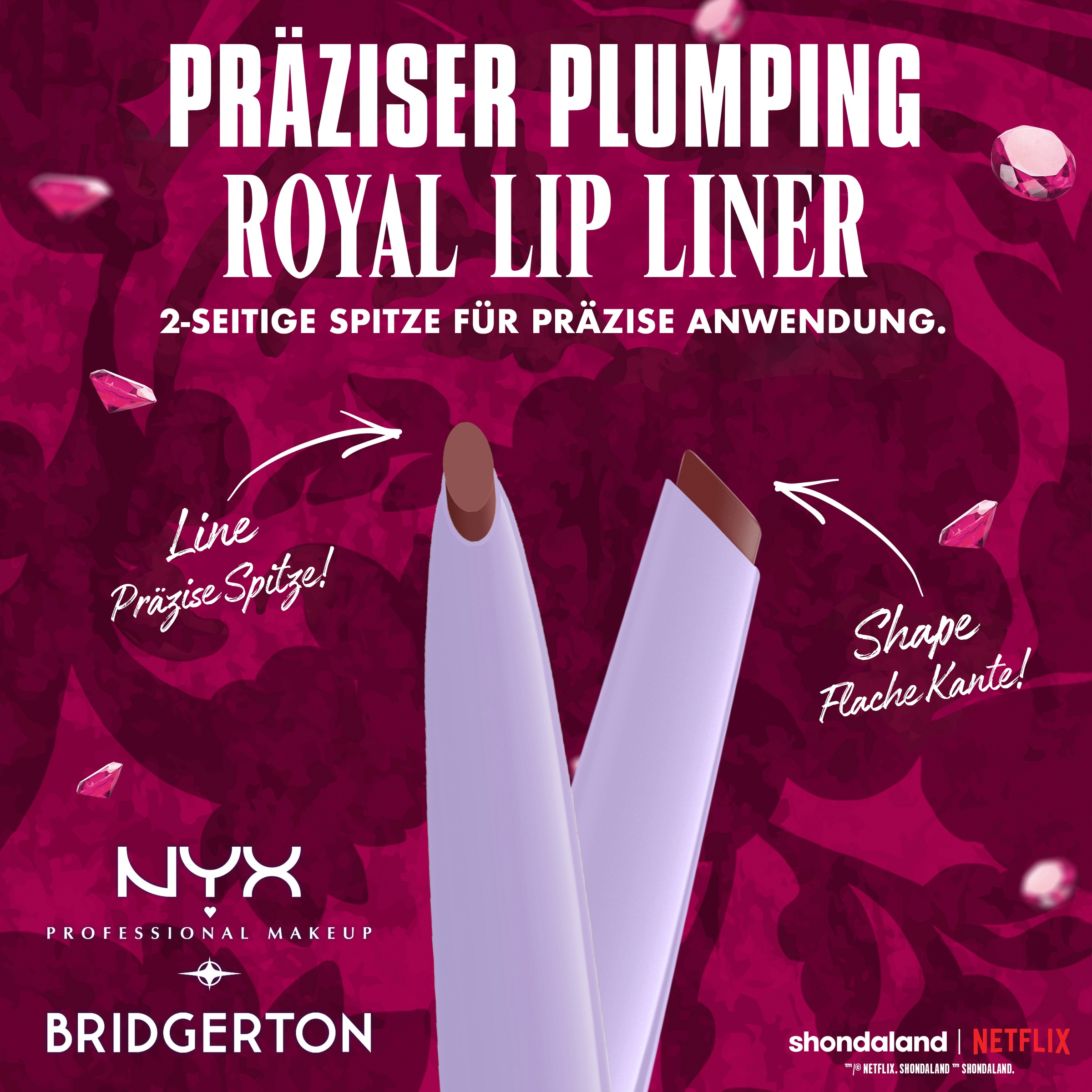NYX PROFESSIONAL MAKEUP Schmink-Set »BRIDGERTON ROYAL TREASURES LIP KIT« Royal Butter Gloss und Royal Lip Liner