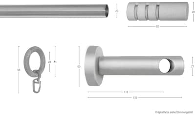 Gardinenstange »PEMPIA«, 1 läufig-läufig, Wunschmaßlänge