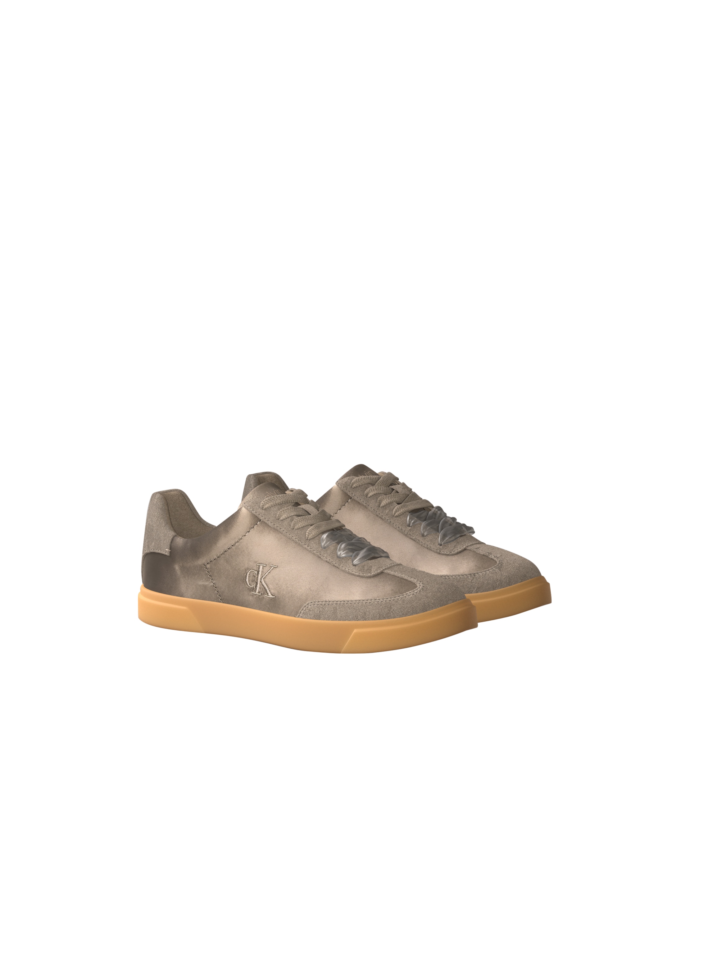Calvin Klein Plateausneaker "LOW PRO CUPSOLE WT SATIN MIX" Freizeitsneaker, Halbschuh mit zwei Schnürsenkelarten