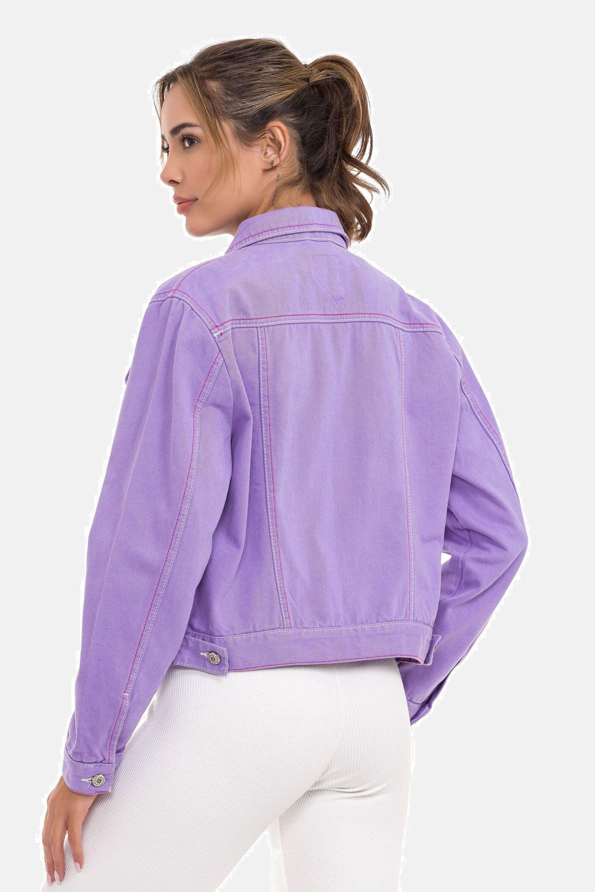 Cipo & Baxx Jeansjacke »Jeansjacke«, ohne Kapuze, Mit praktischen Brusttaschen, WJ212