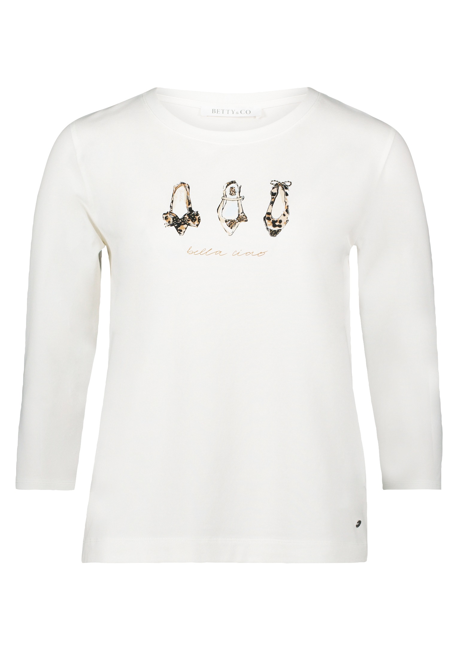 Betty&Co 3/4-Arm-Shirt "Damen Casual-Shirt mit Print" 1 Stk. tlg. günstig online kaufen