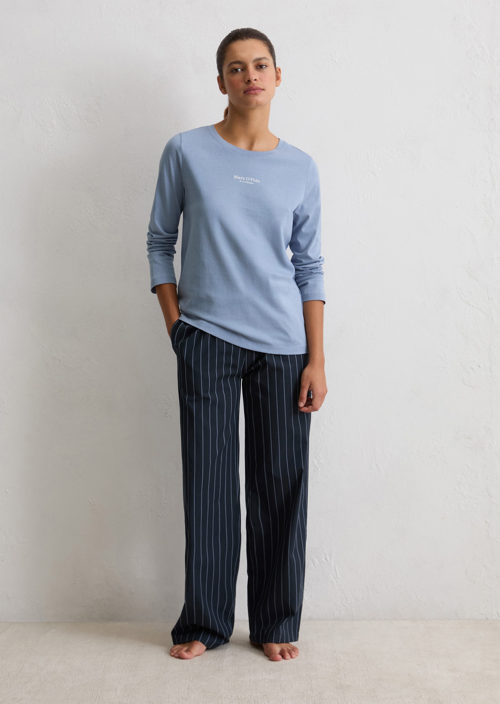 Marc O'Polo Langarmshirt »Mix N Match Cotton«, Baumwolle, weich, atmungsaktiv, Rundhals-Ausschnitt