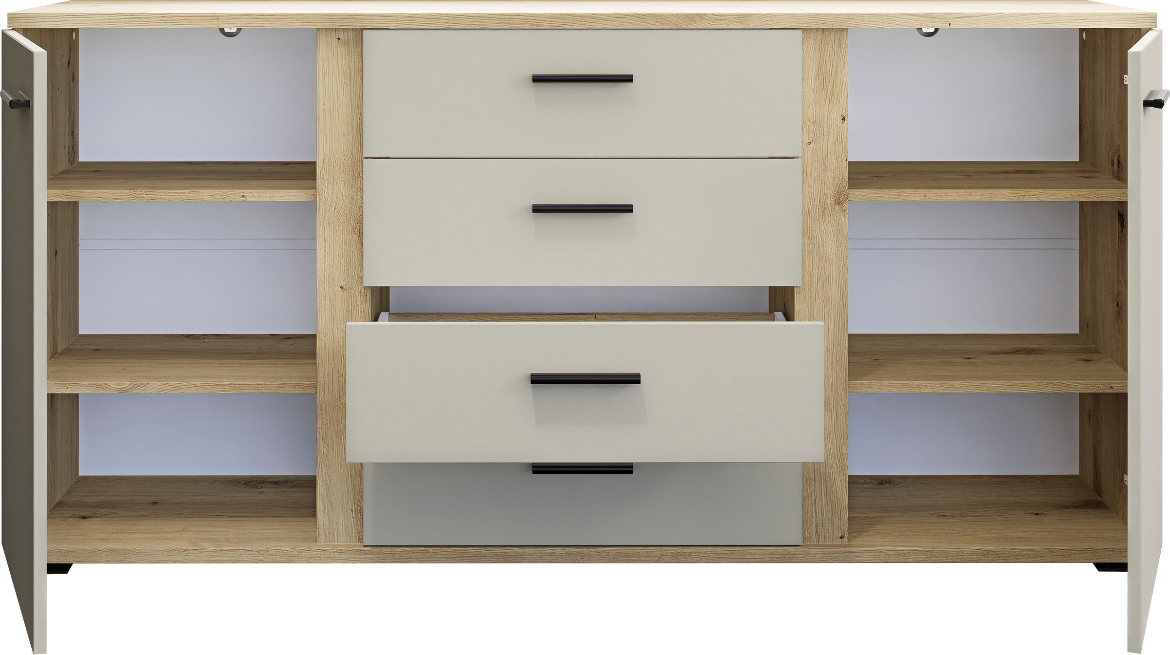 HBZ Sideboard »Kanada, BxHxT 170x84x40 cm«, (1 St.), Breite 170cm, Unterflurauszug, Melaminbeschichtung
