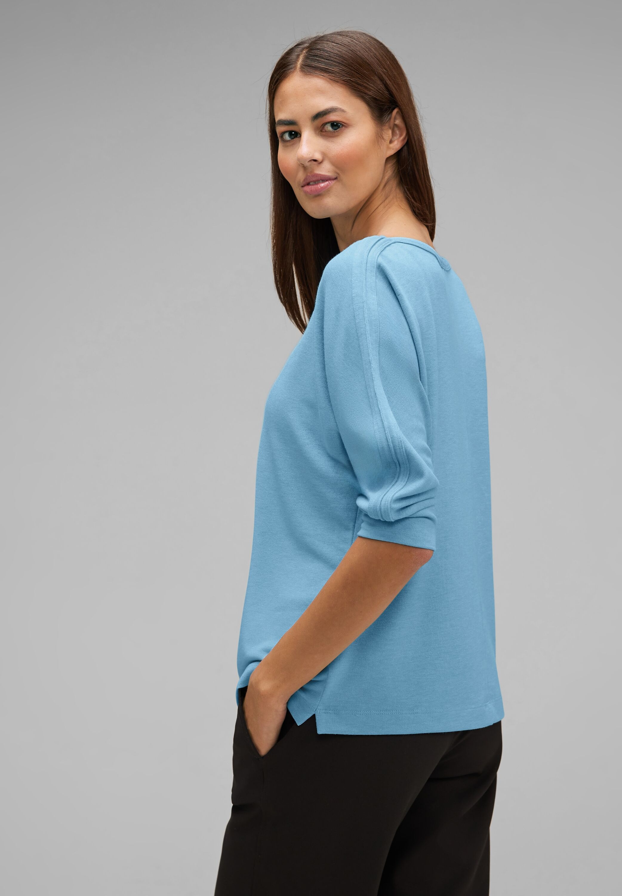 STREET ONE 3/4-Arm-Shirt, in Melange Optik online kaufen | BAUR