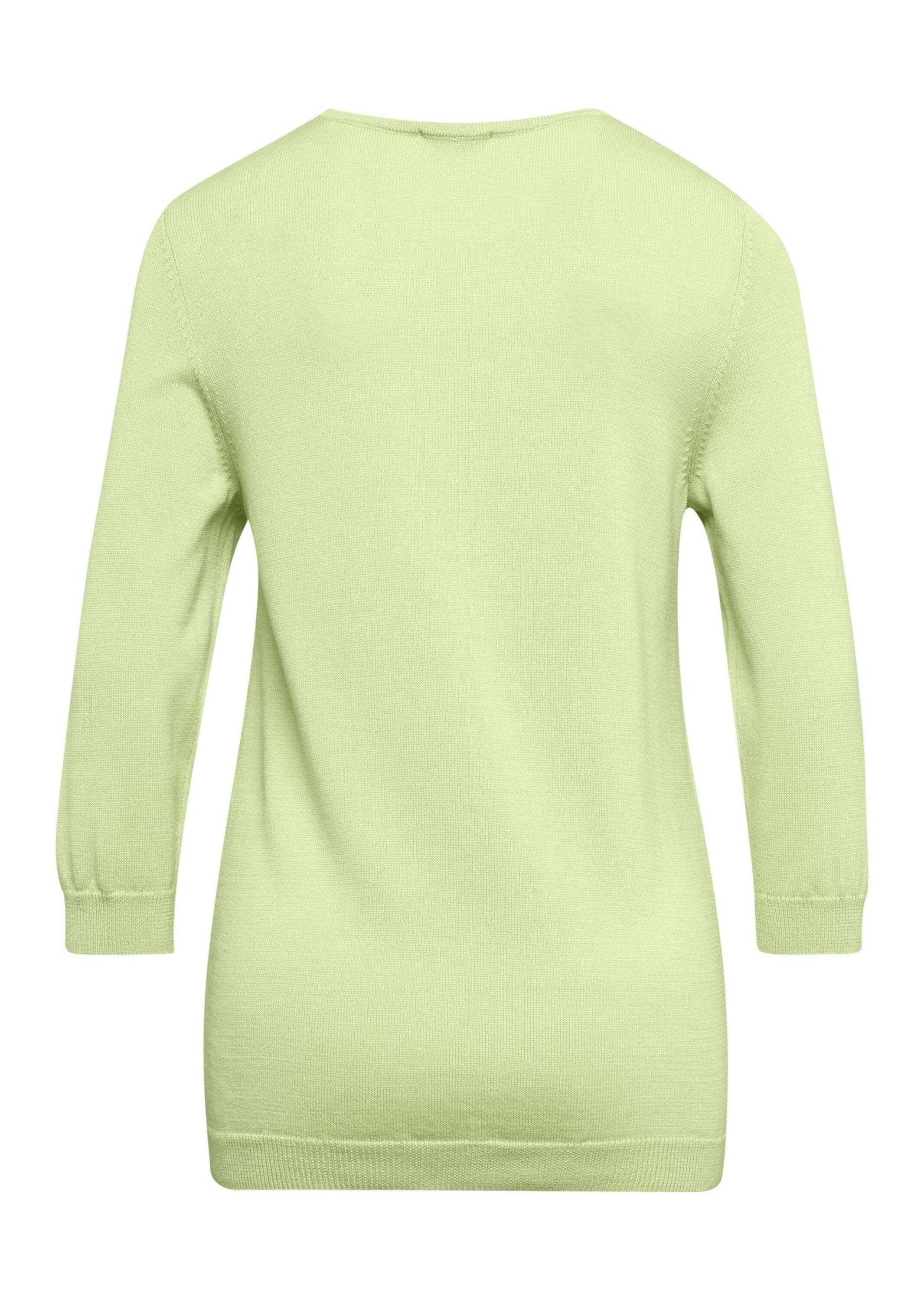 GOLDNER 3/4 Arm-Pullover »Rundhalspullover Sommerlicher Strickpullover mit Ajourmuster«